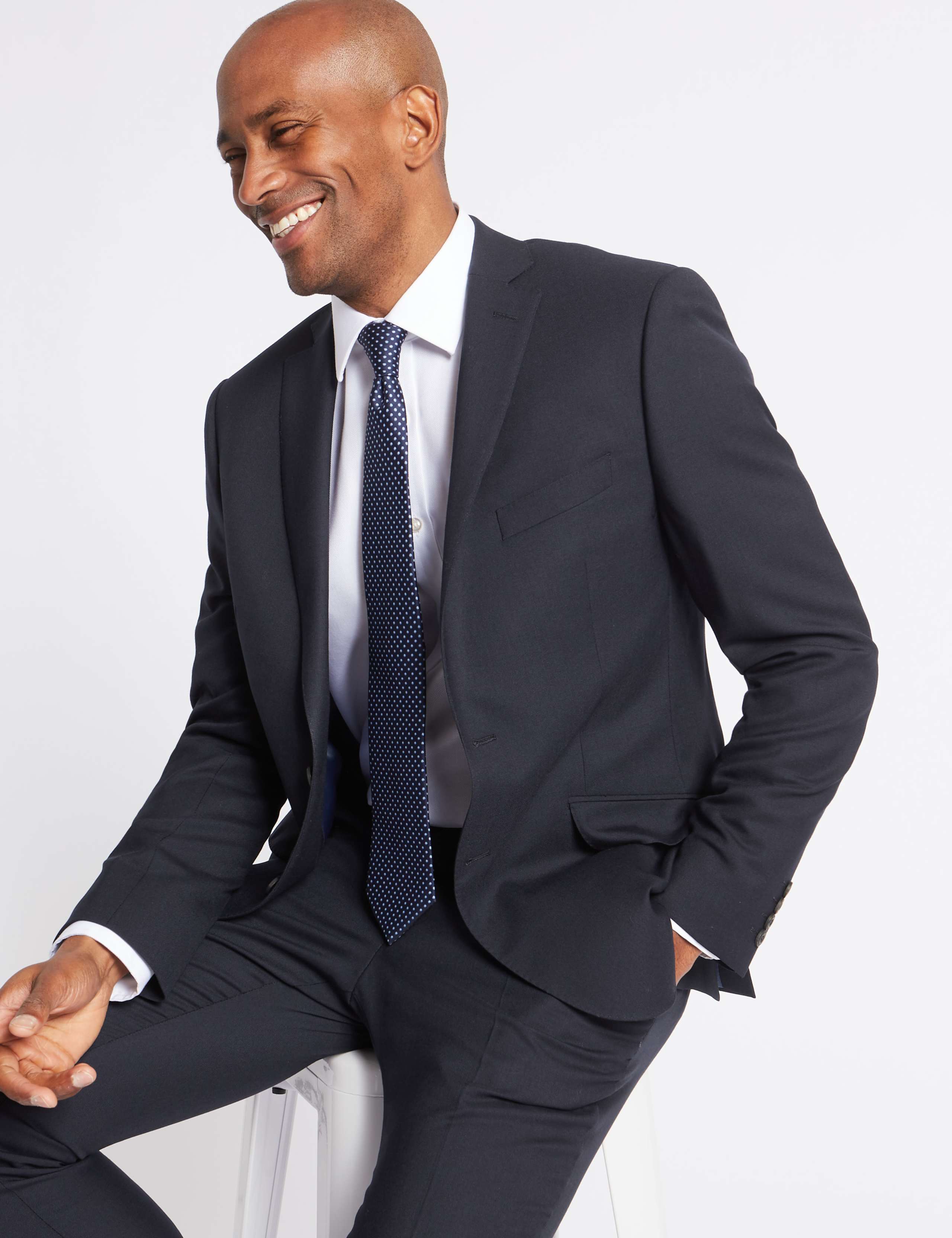 Big & Tall Navy Slim Fit Wool Jacket 3 of 9