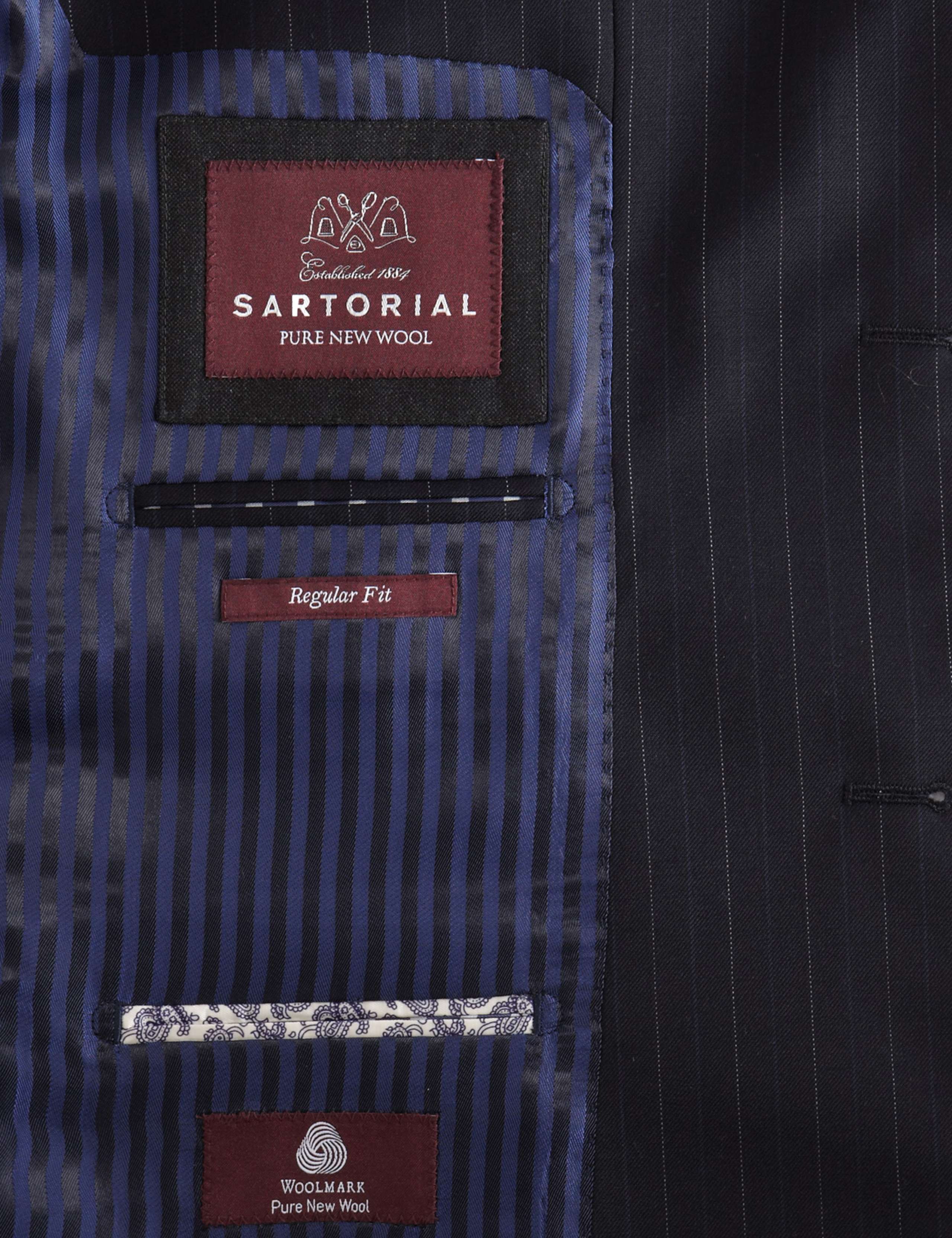 Pure New Wool 2 Button Pinstriped Jacket 7 of 9