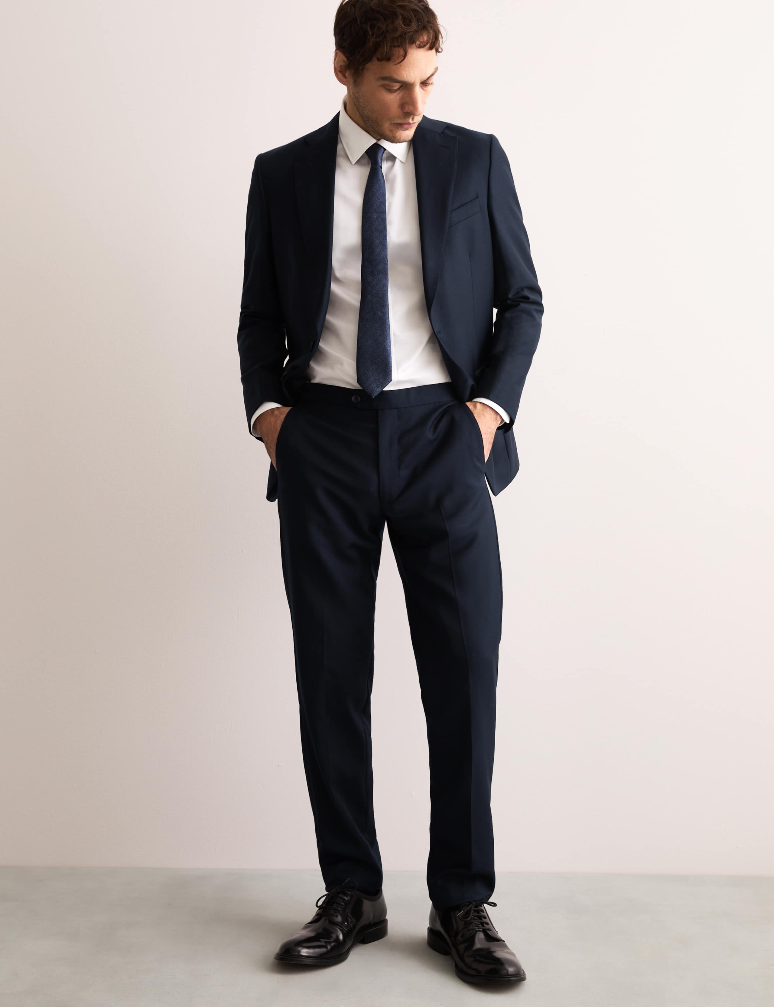 Tailored Fit Pure Wool Twill Suit Trousers 7 of 8