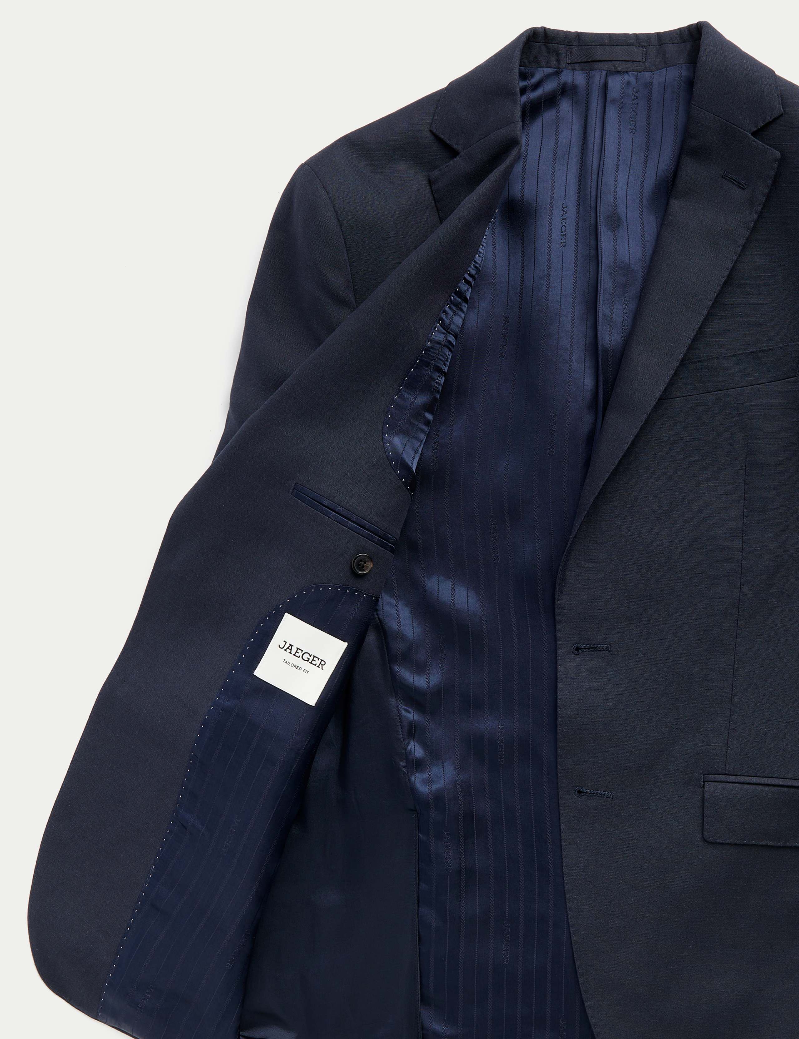 Tailored Fit Silk & Linen Blend Suit Jacket 8 of 8