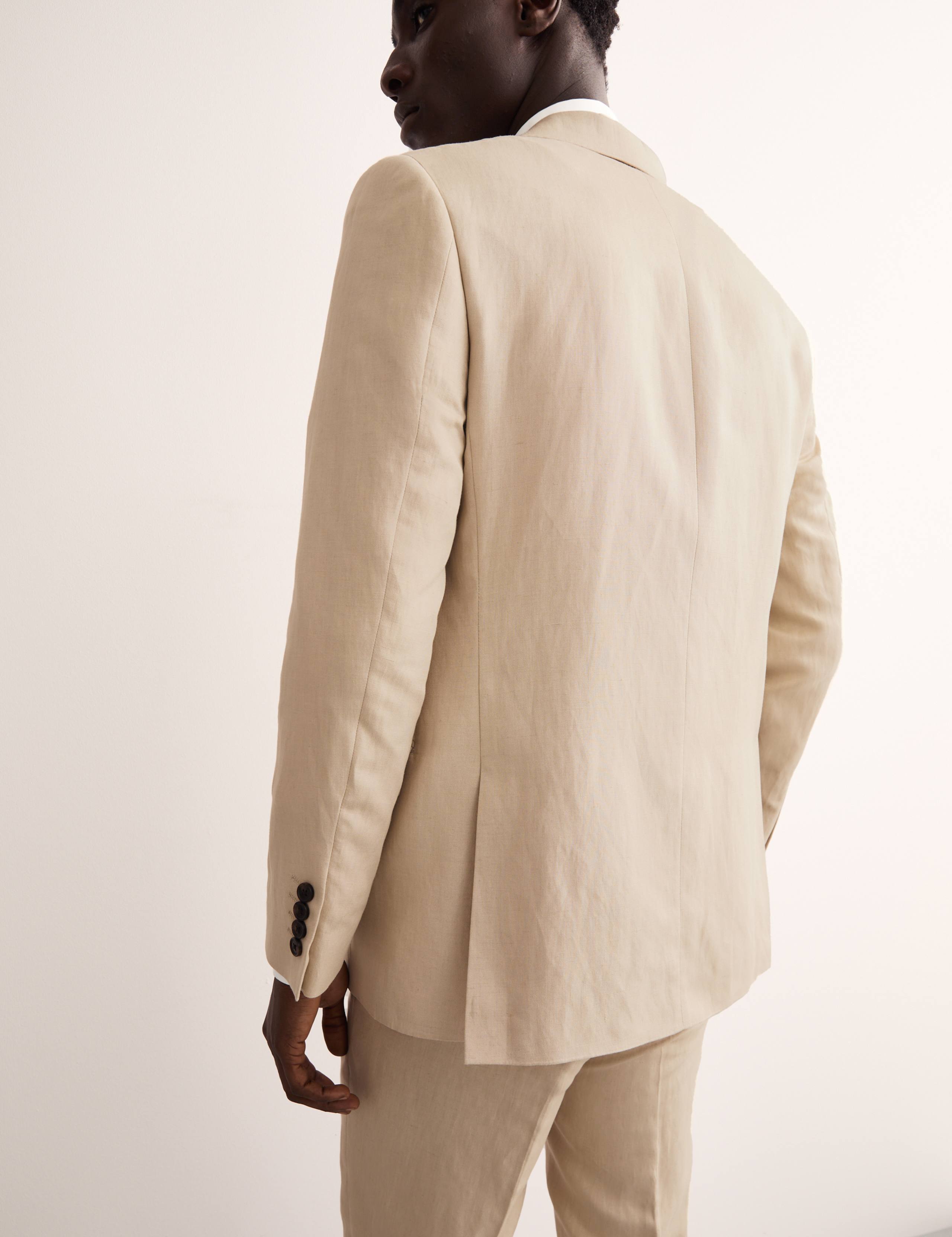 Tailored Fit Silk & Linen Blend Suit Jacket 5 of 10