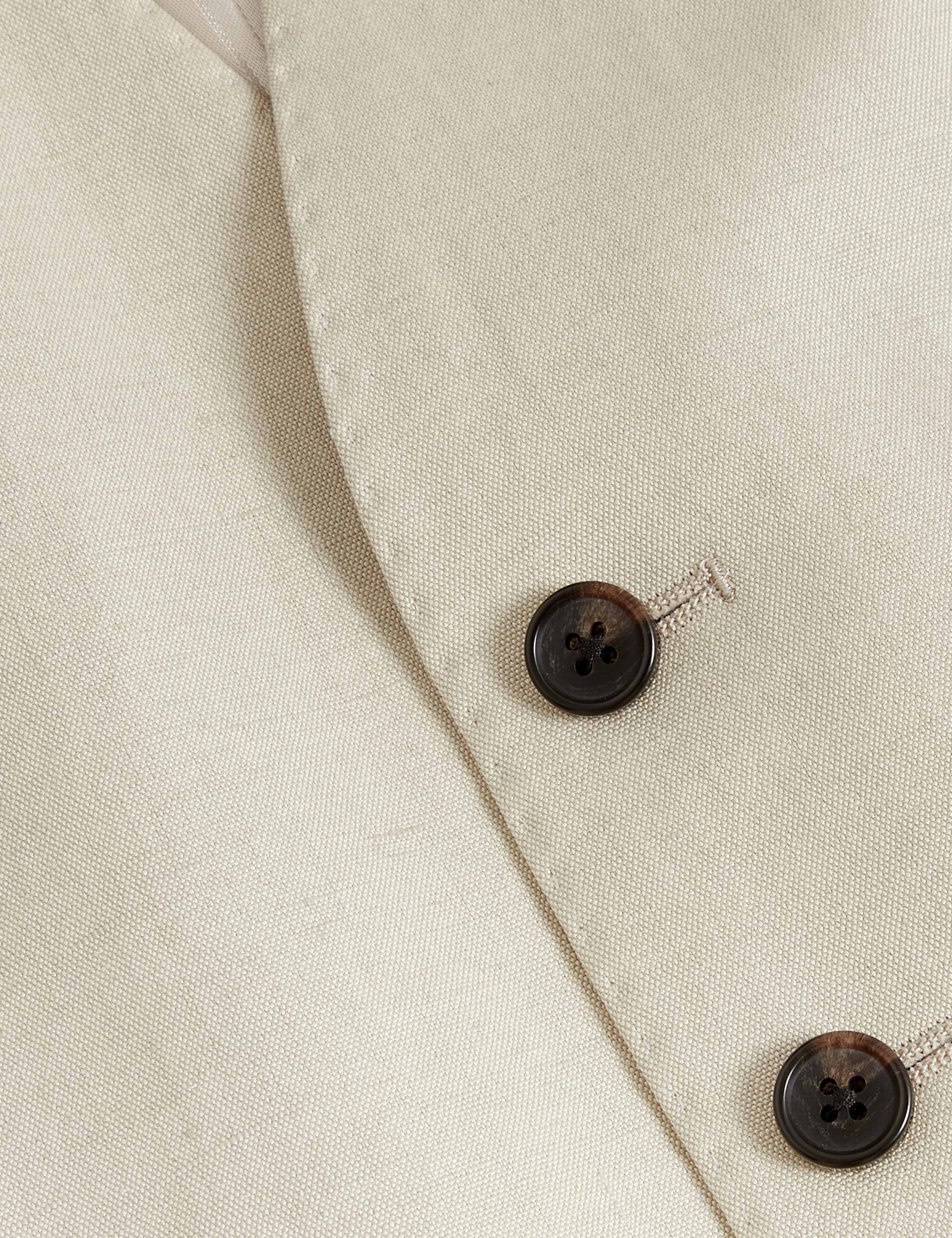 Tailored Fit Silk & Linen Blend Waistcoat 3 of 7