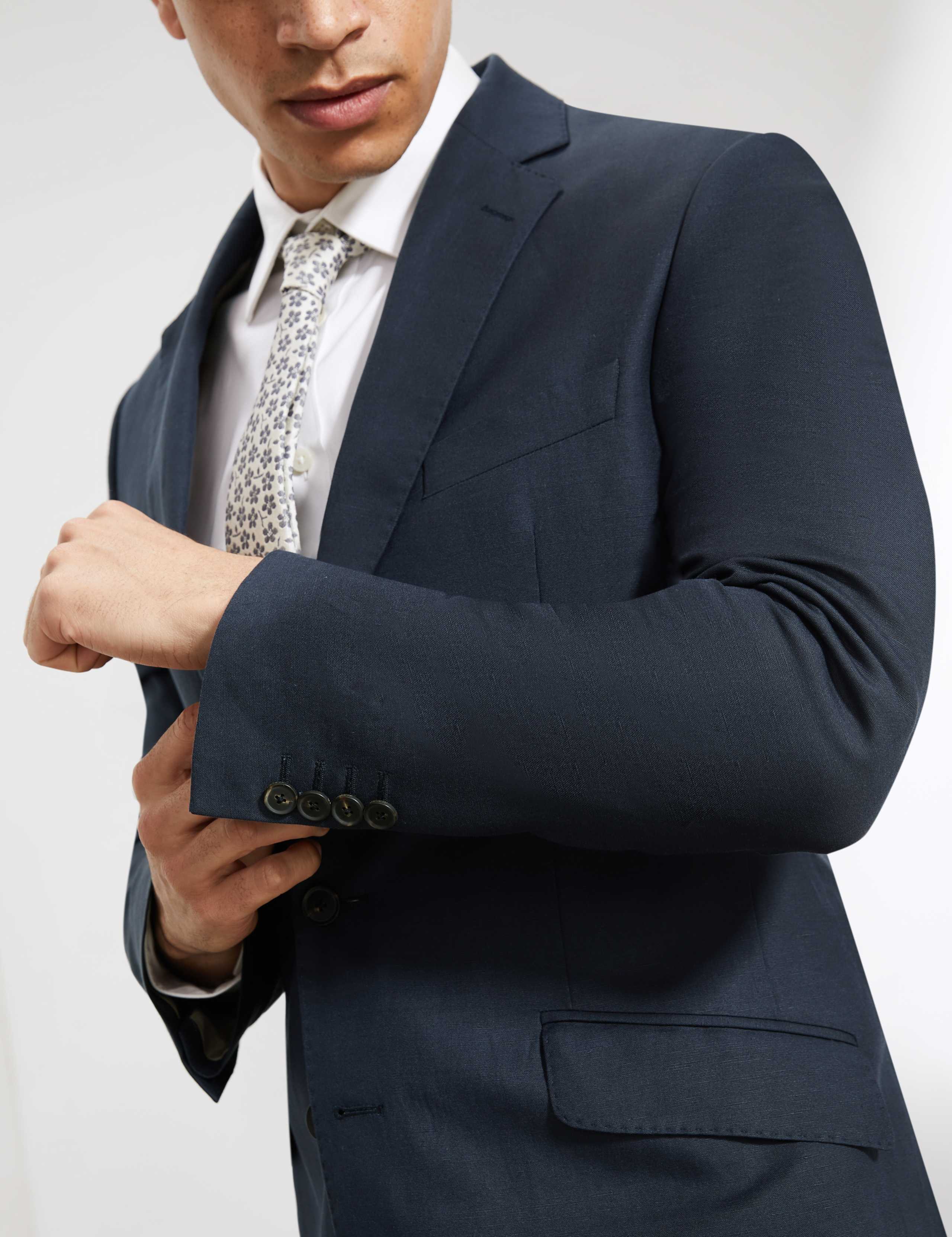 Tailored Fit Silk And Linen Jacket 5 of 12