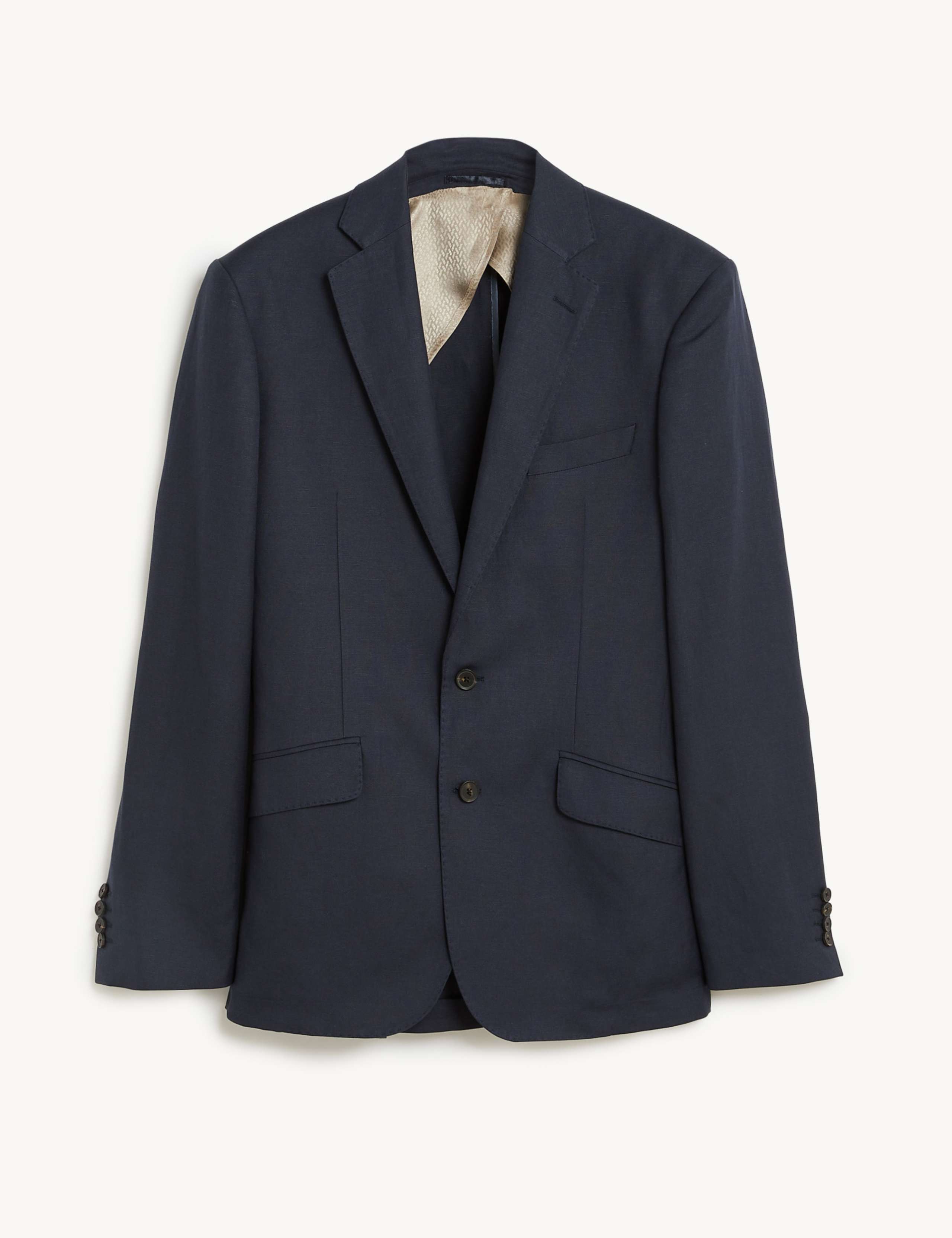 Tailored Fit Silk And Linen Jacket 2 of 12