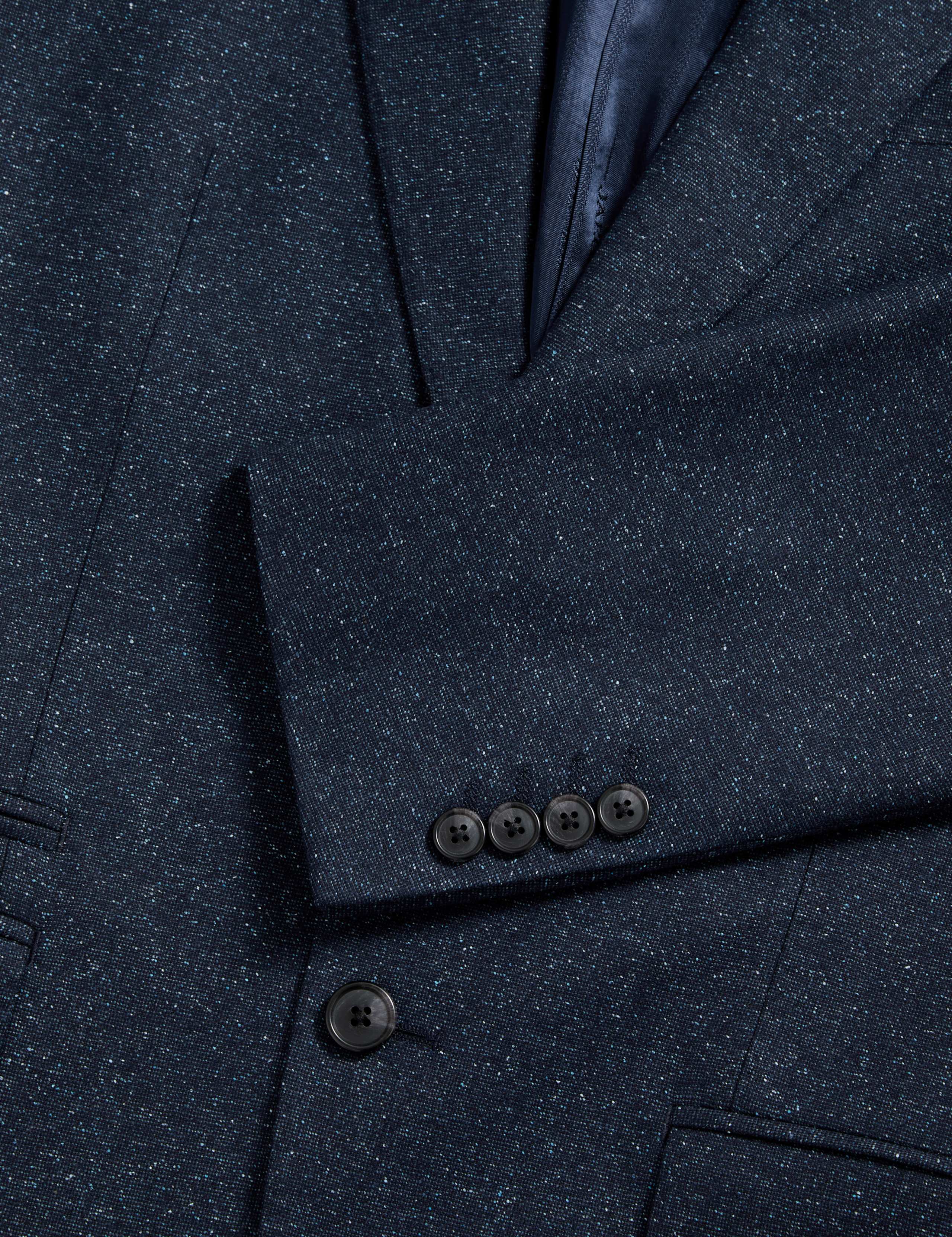 Tailored Fit Italian Wool Suit Jacket with Silk 3 of 9