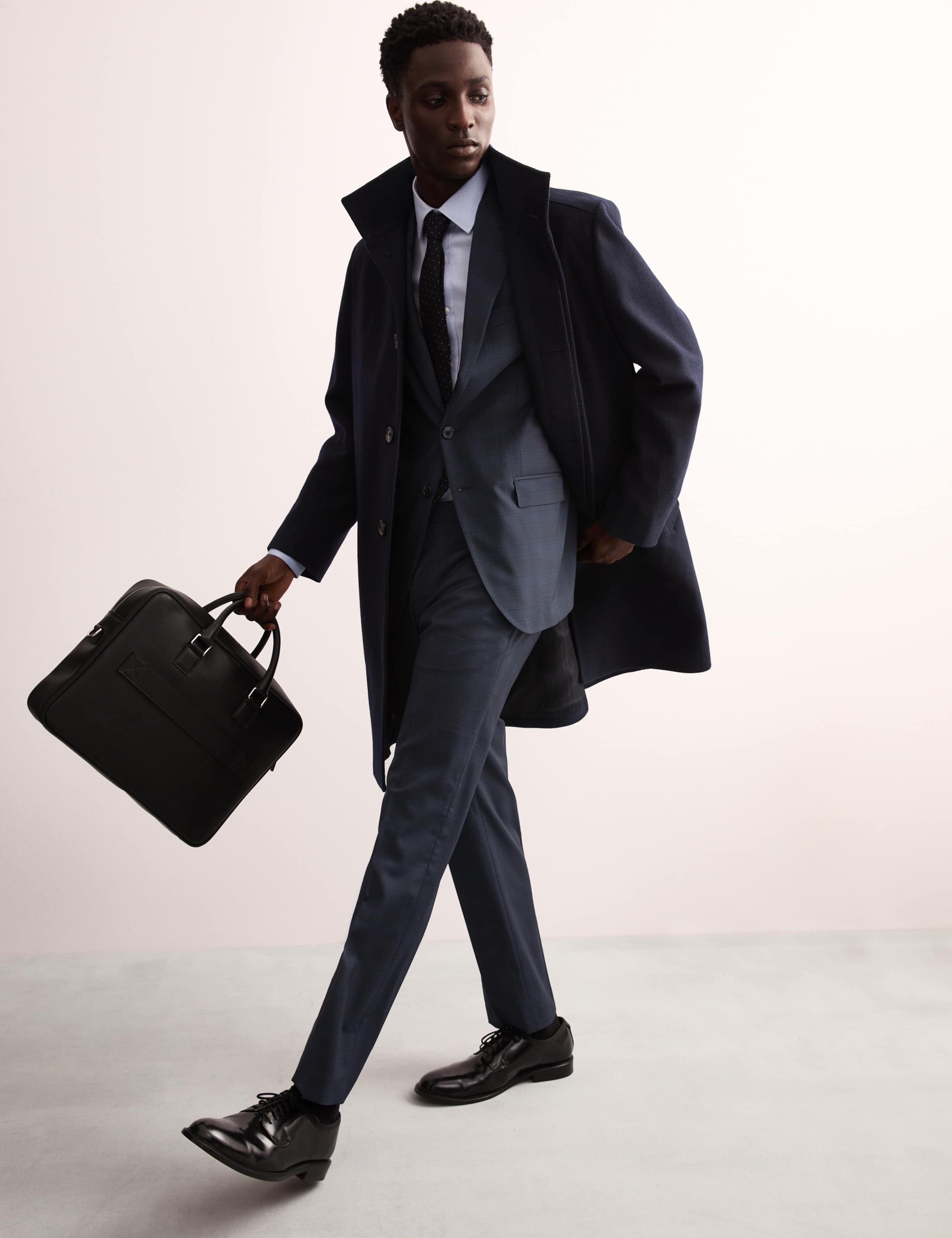 Tailored Fit Italian Wool Check Suit Jacket 7 of 8