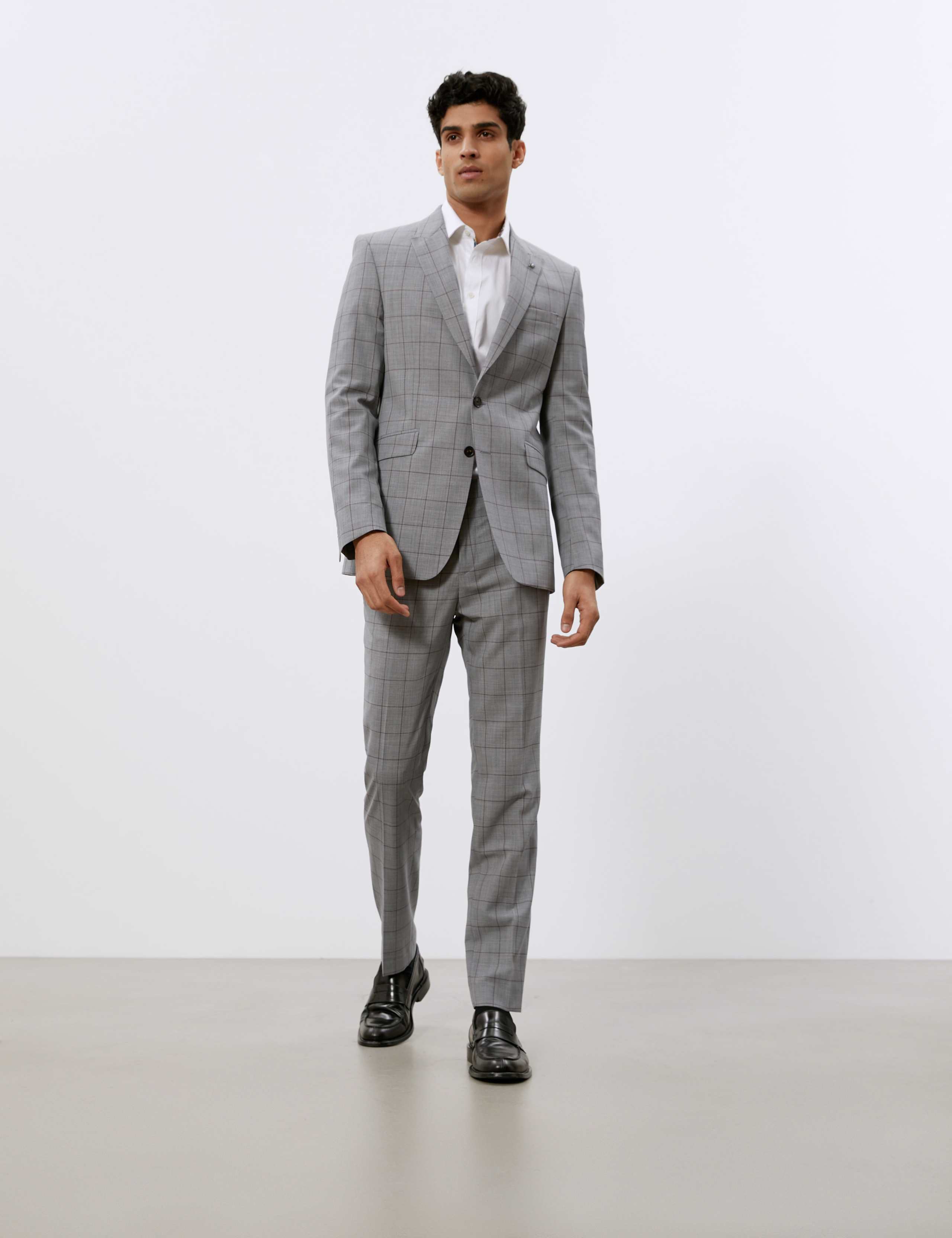 Slim Fit Pure Wool Check Jacket 1 of 6