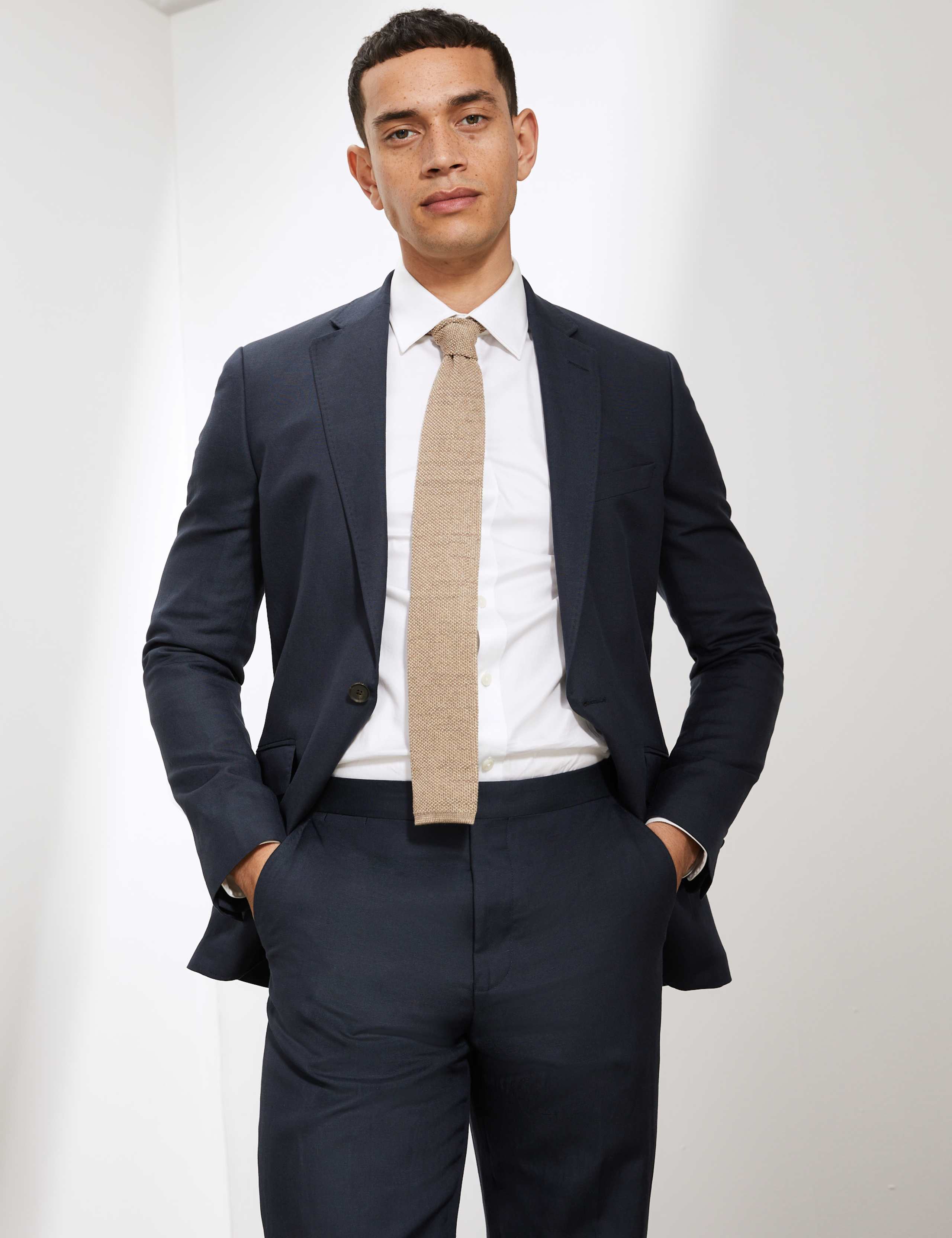 Slim Fit Silk And Linen Jacket 4 of 8