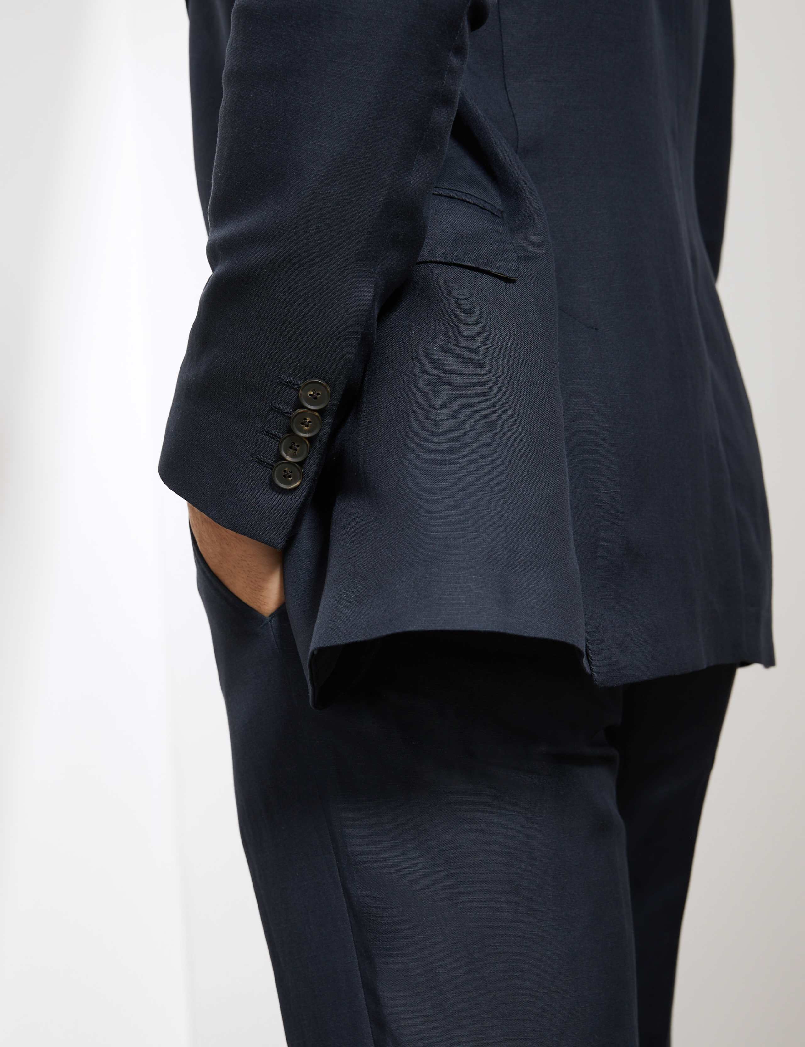 Slim Fit Silk And Linen Jacket 5 of 8