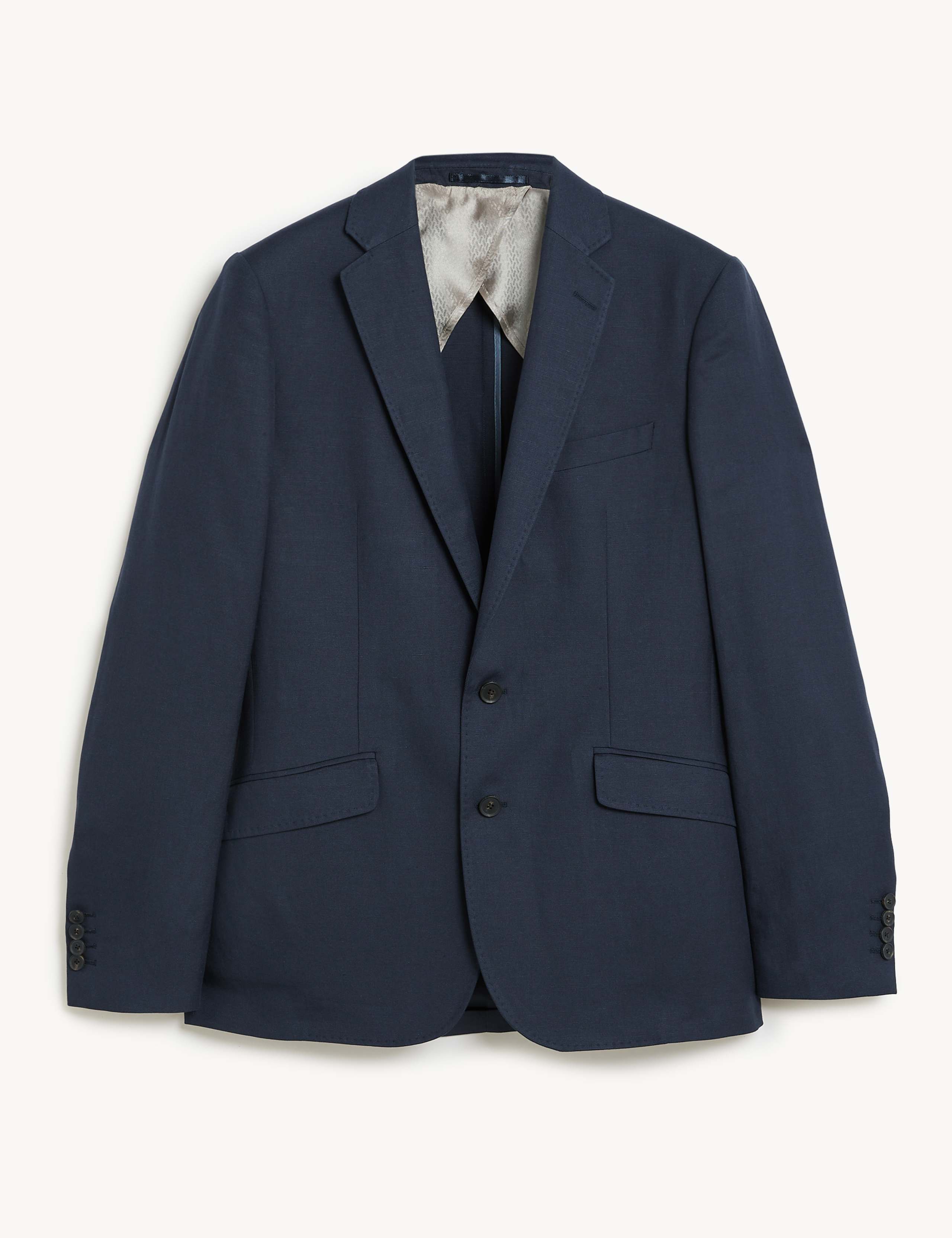 Slim Fit Silk And Linen Jacket 2 of 8