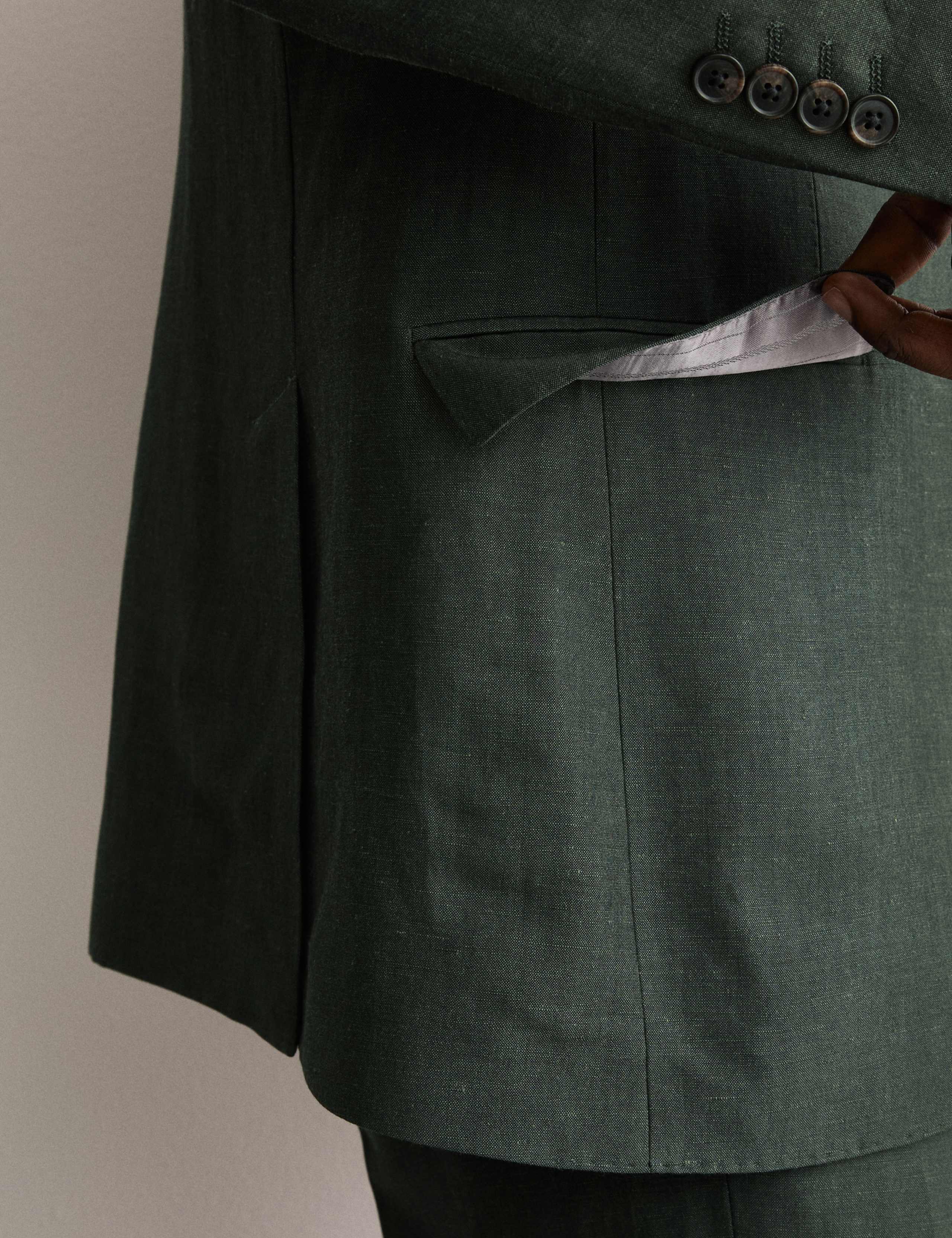 Tailored Fit Wool Linen Blend Suit Jacket 7 of 8