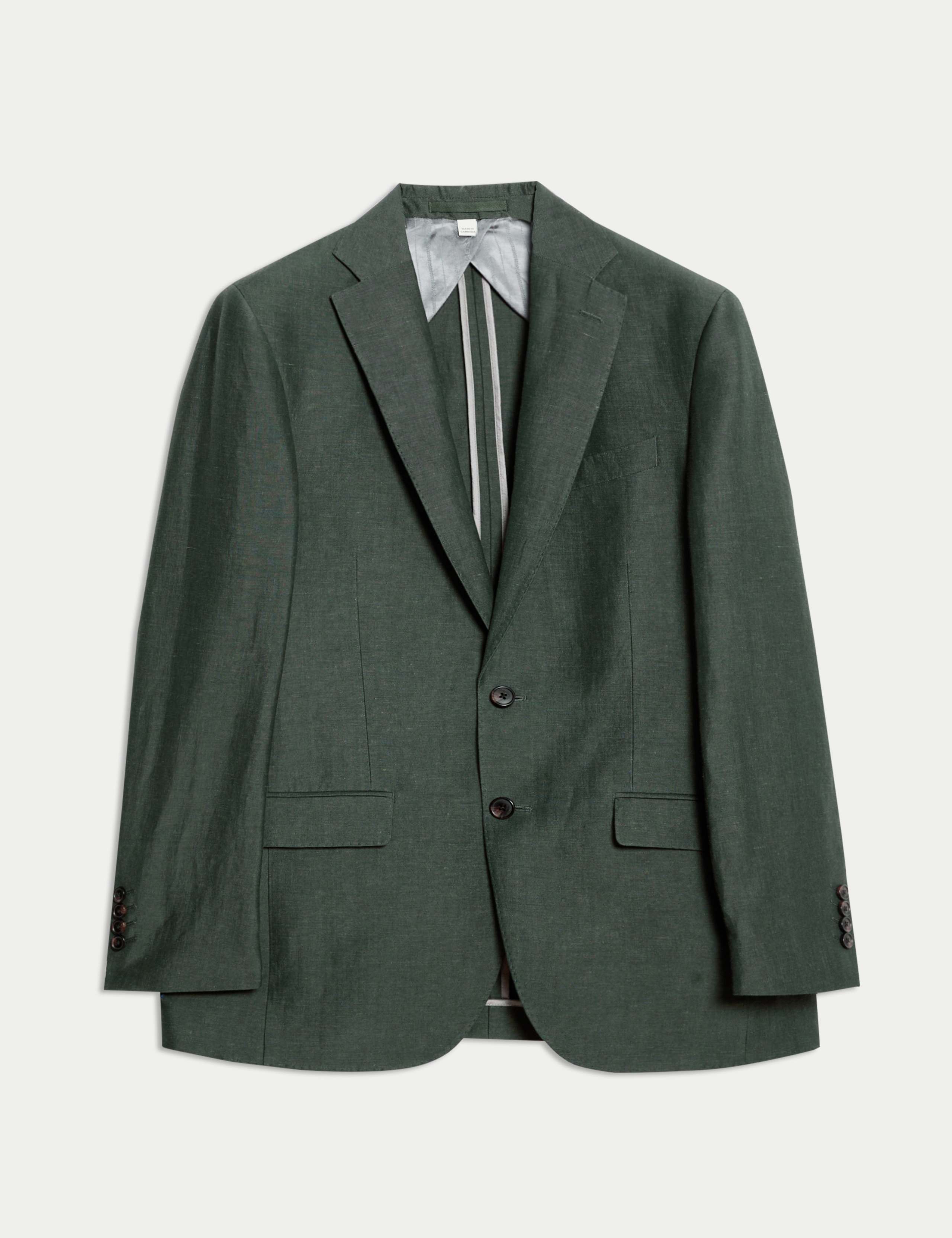 Tailored Fit Wool Linen Blend Suit Jacket 2 of 8