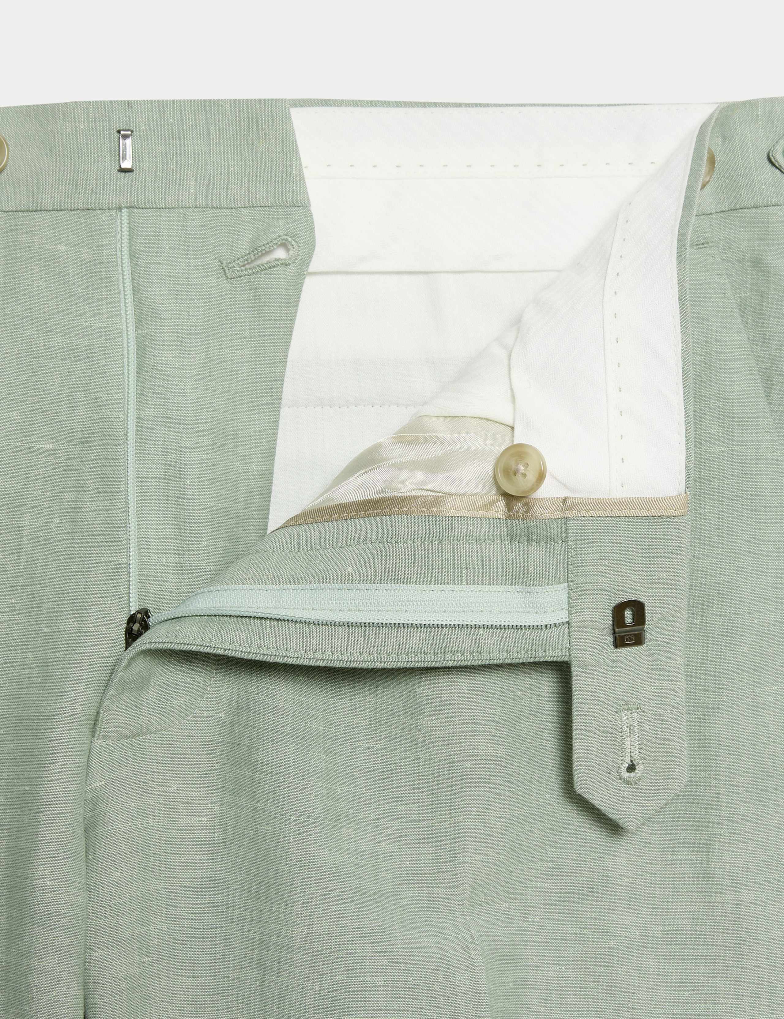 Tailored Fit Wool Linen Blend Suit Trousers 3 of 8