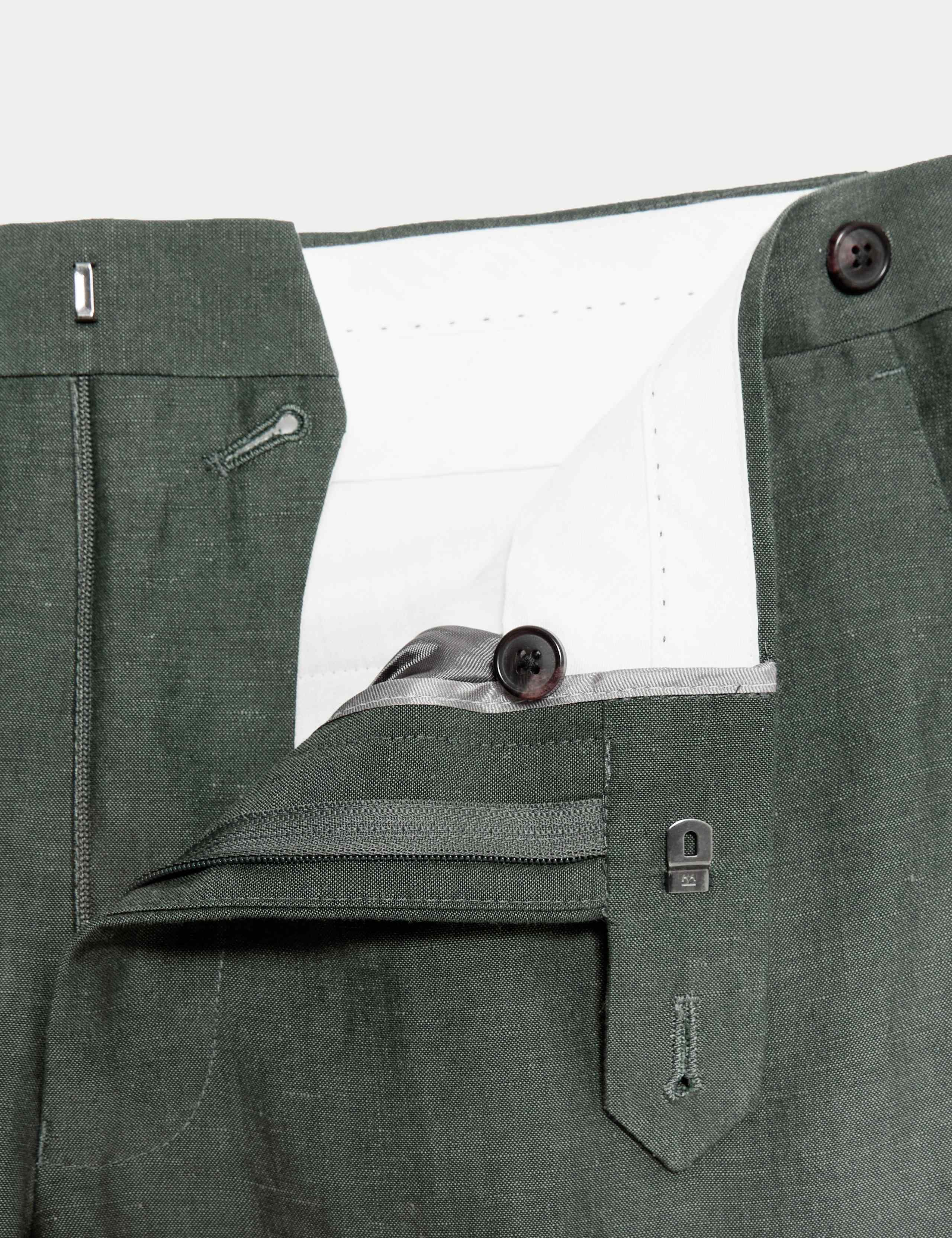 Tailored Fit Wool Linen Blend Suit Trousers 3 of 8