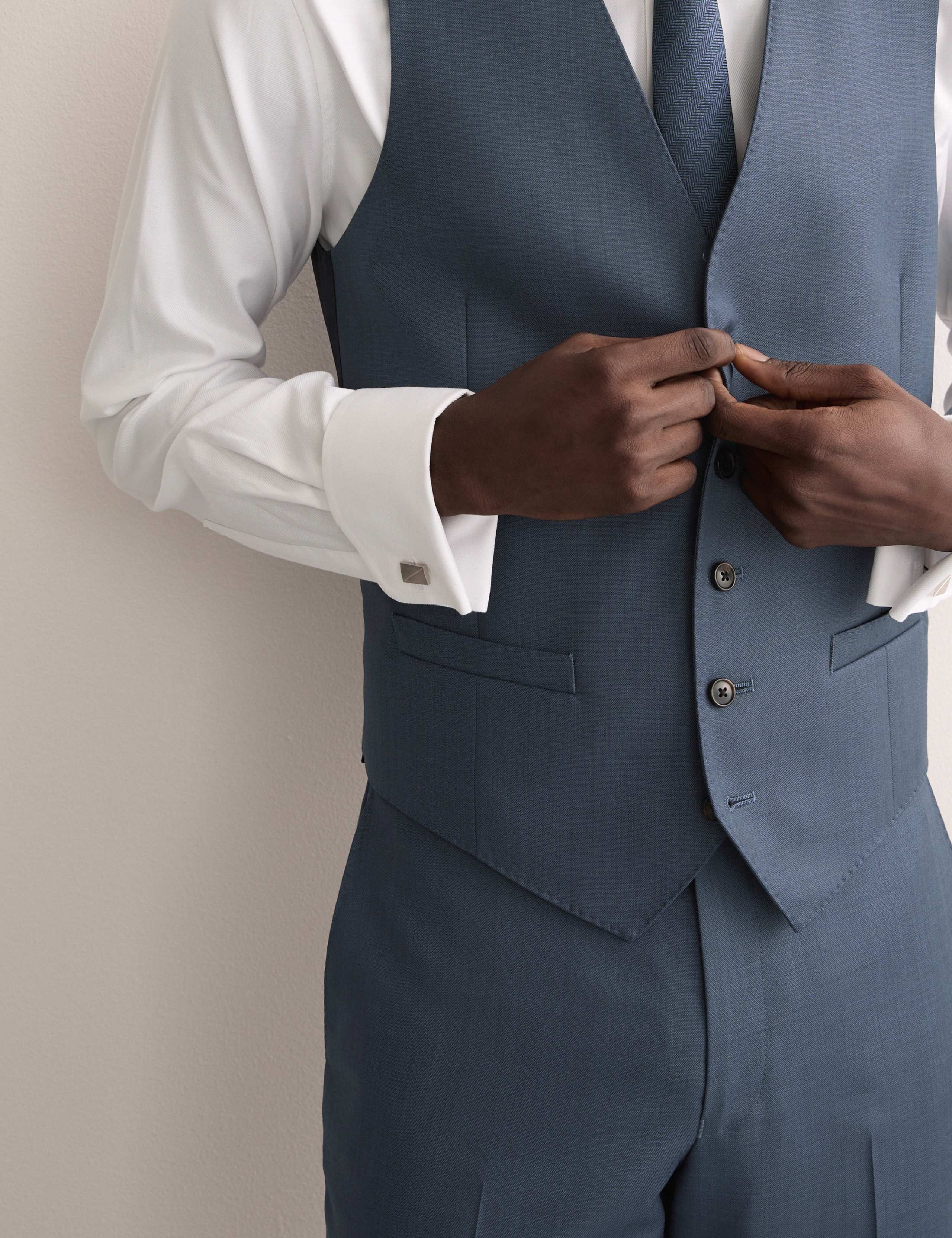 Italian Pure Wool Sharkskin Waistcoat 6 of 7