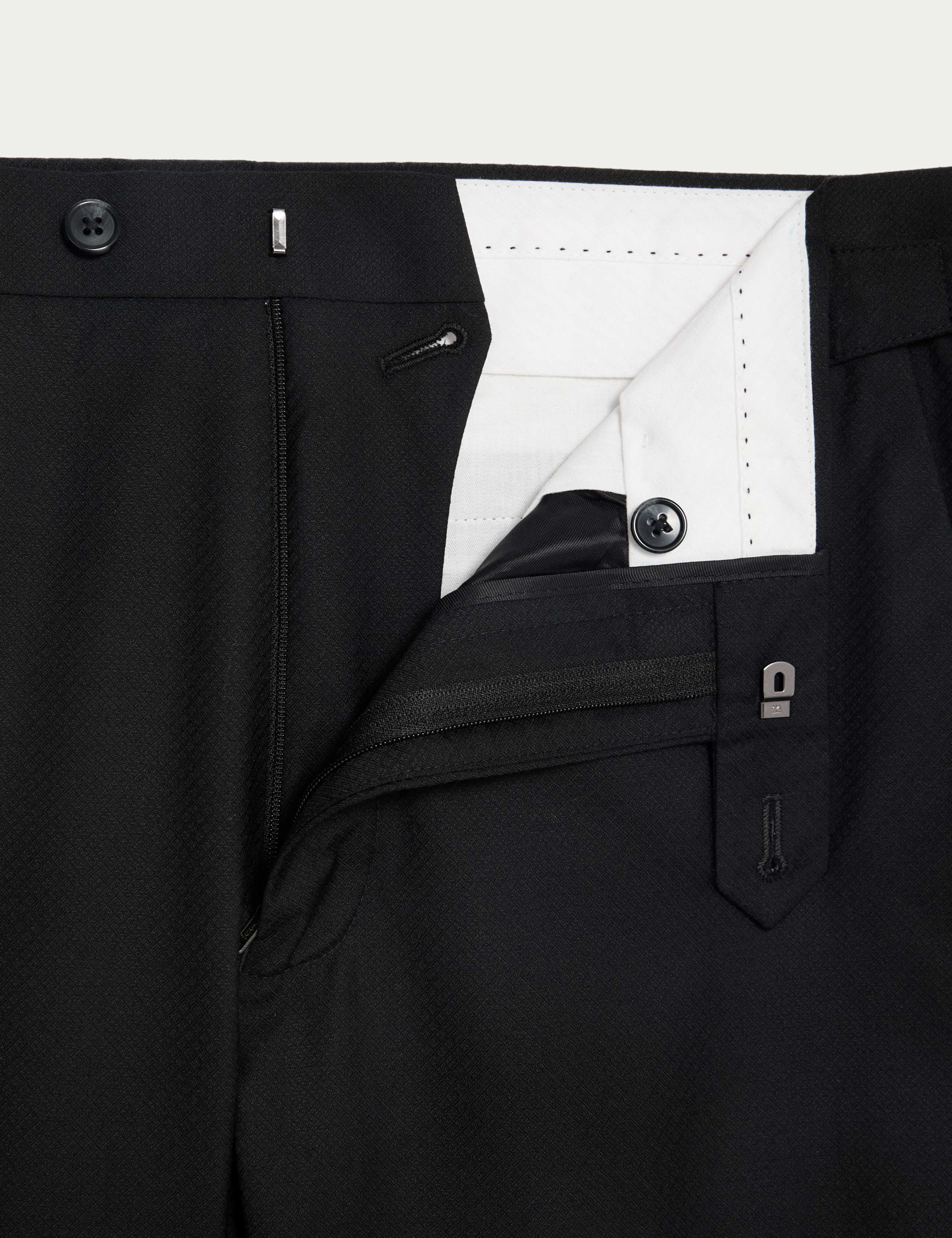Tailored Fit Pure Wool Tuxedo Trousers 3 of 7