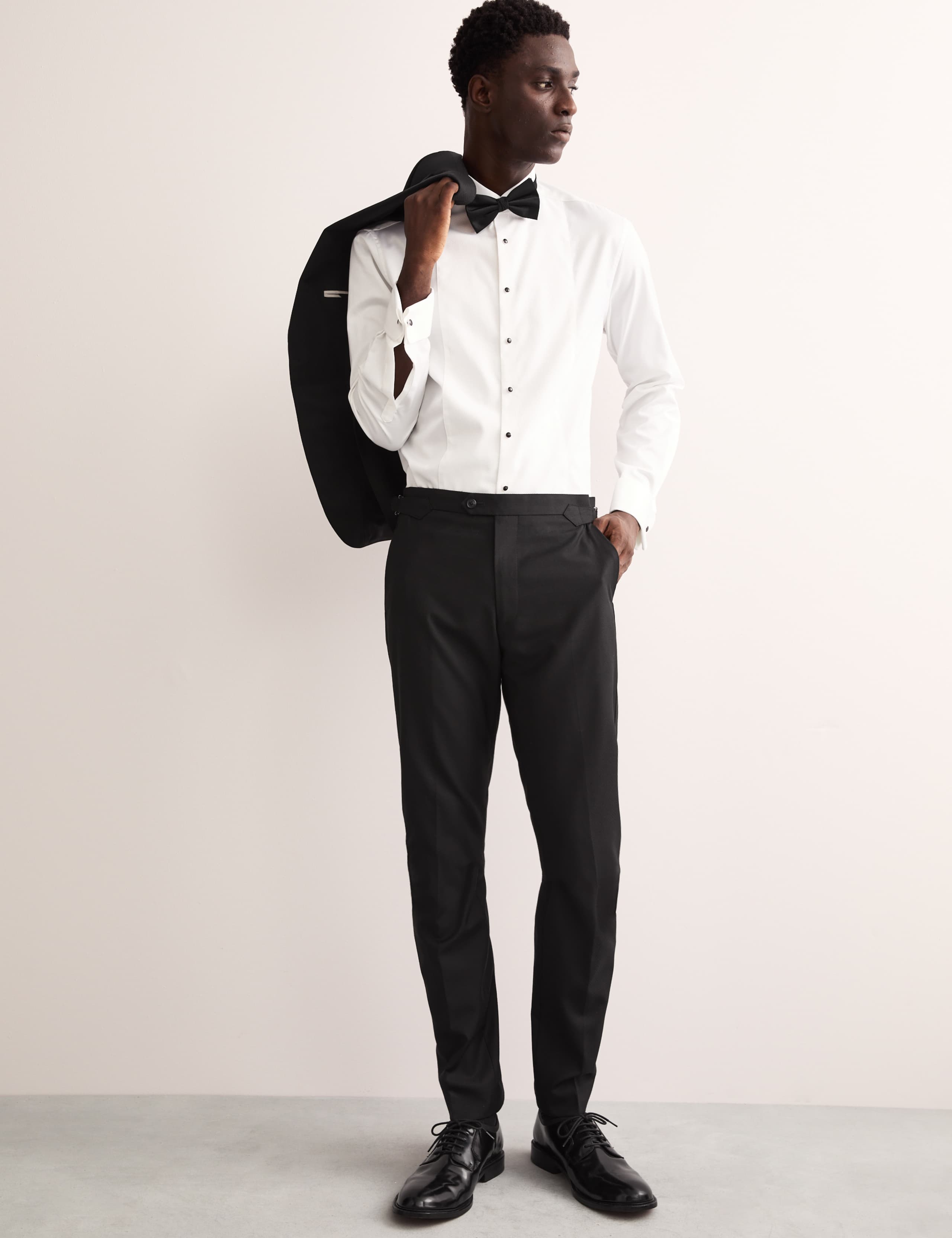 Tailored Fit Pure Wool Tuxedo Trousers 4 of 7