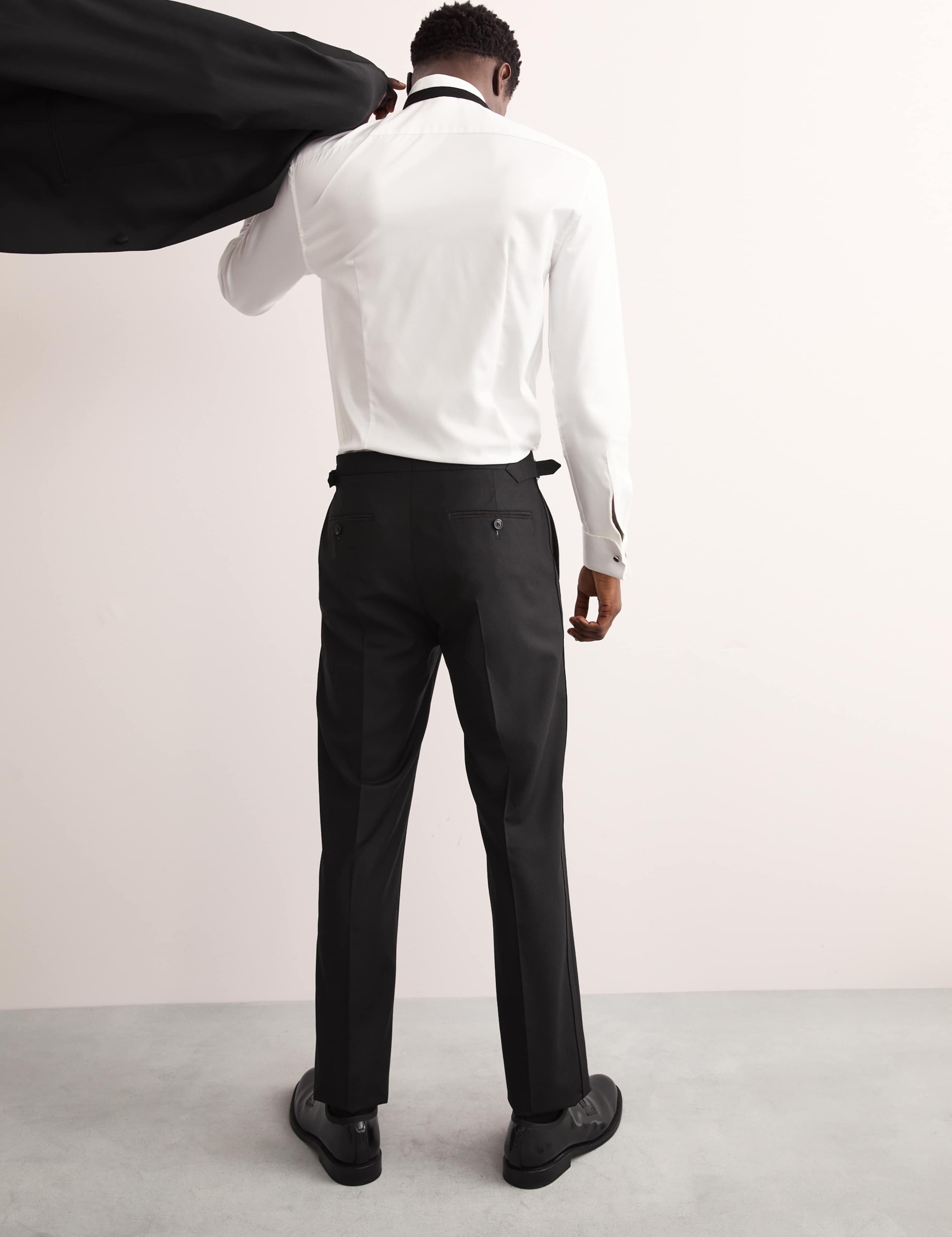 Tailored Fit Pure Wool Tuxedo Trousers 7 of 7