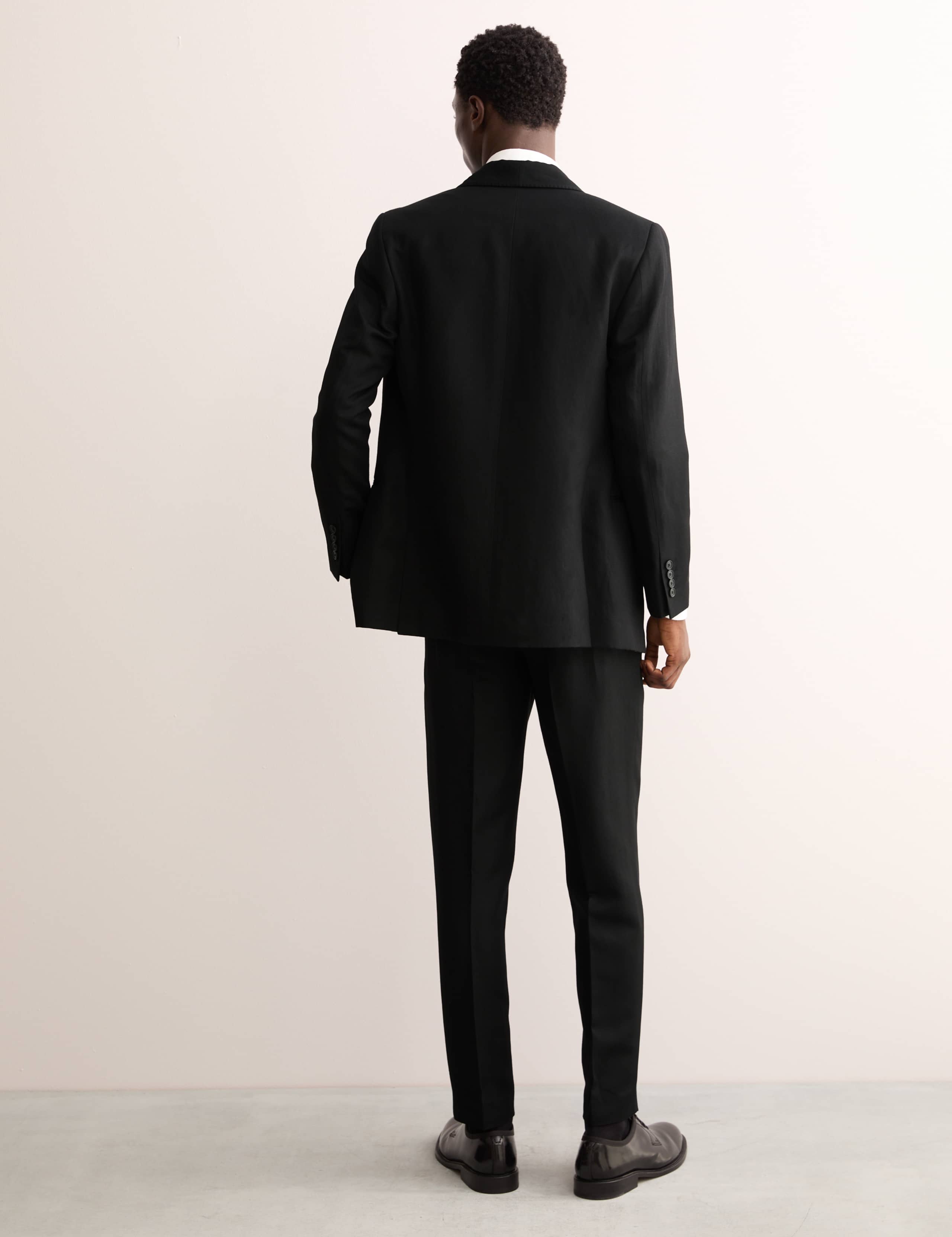 Tailored Linen Wool Blend Jacket with Silk 8 of 8