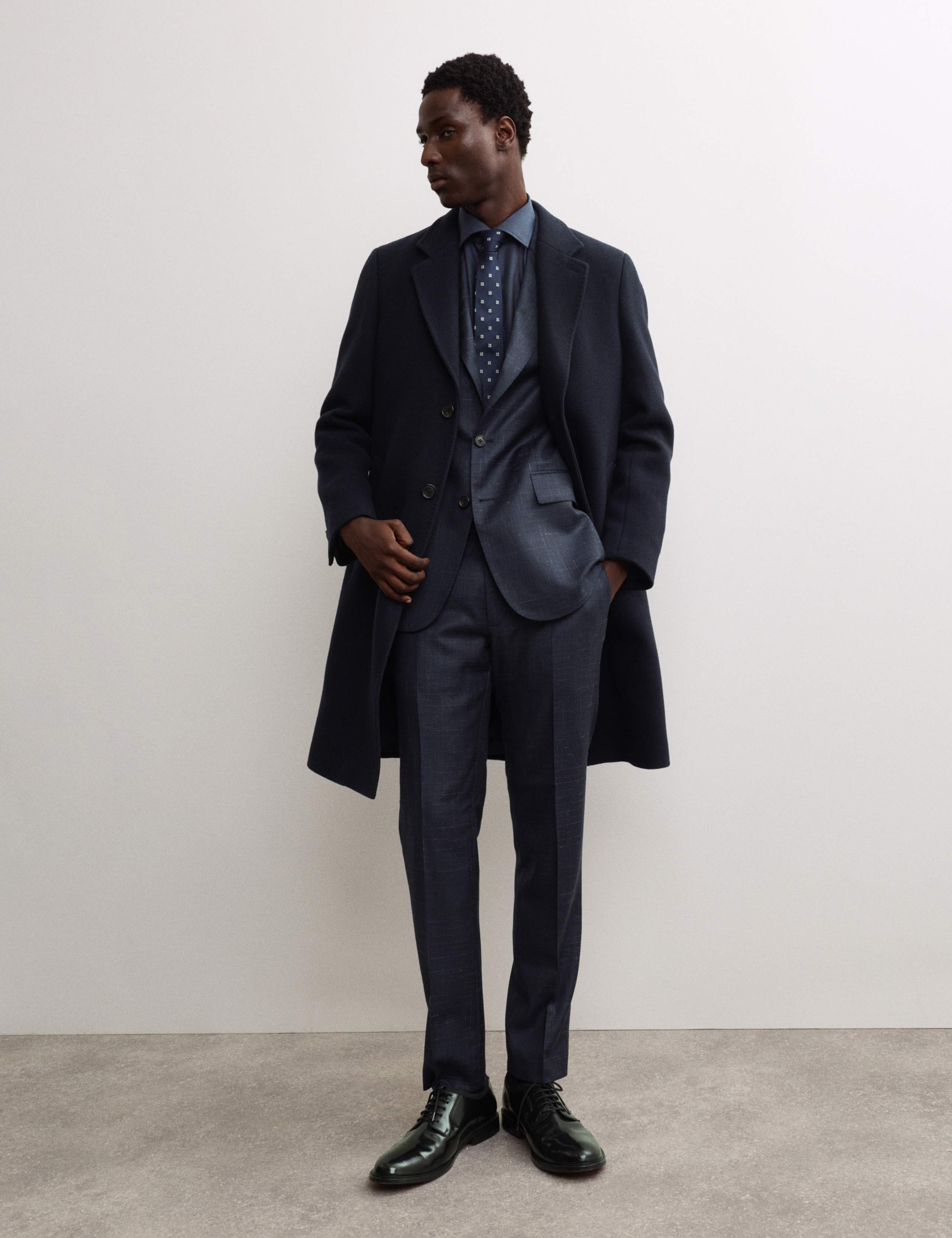 Tailored Fit Wool Rich Flat Front Trousers 6 of 8