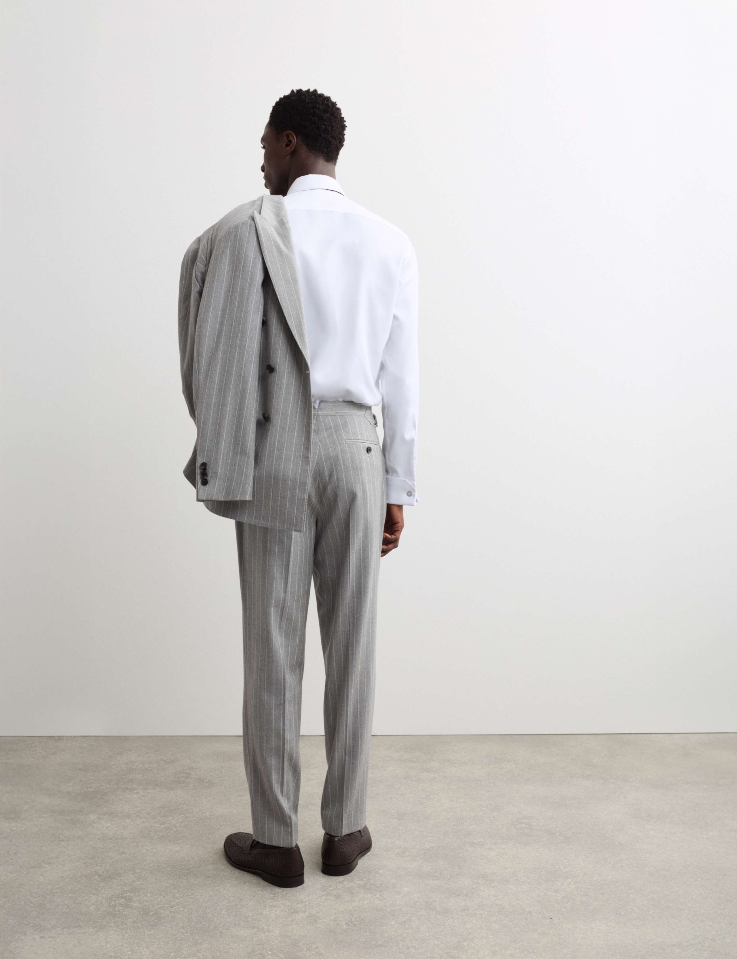 Wool Rich Chalk Stripe Suit Trousers 5 of 5