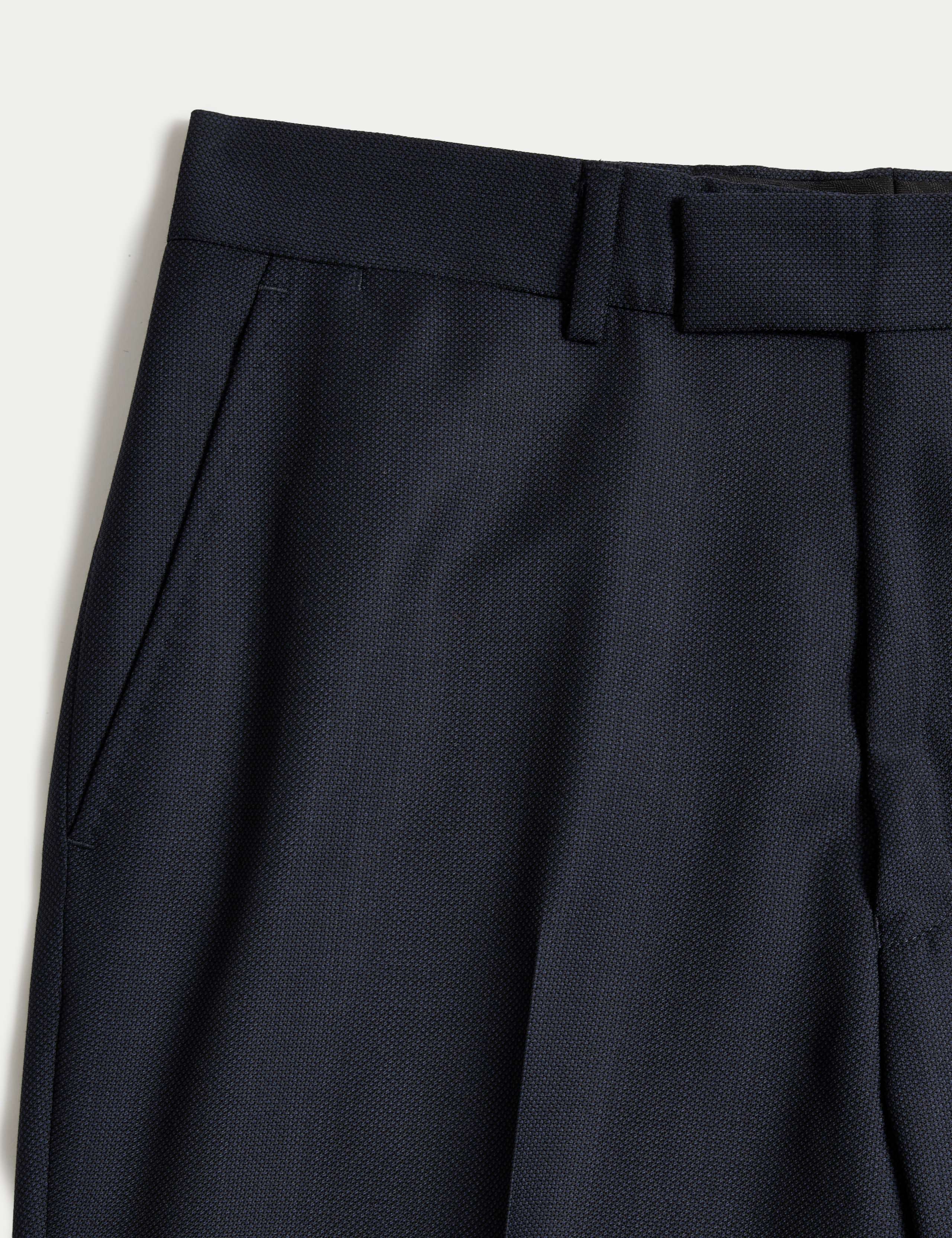 Tailored Fit Pure Wool Birdseye Trousers 11 of 11