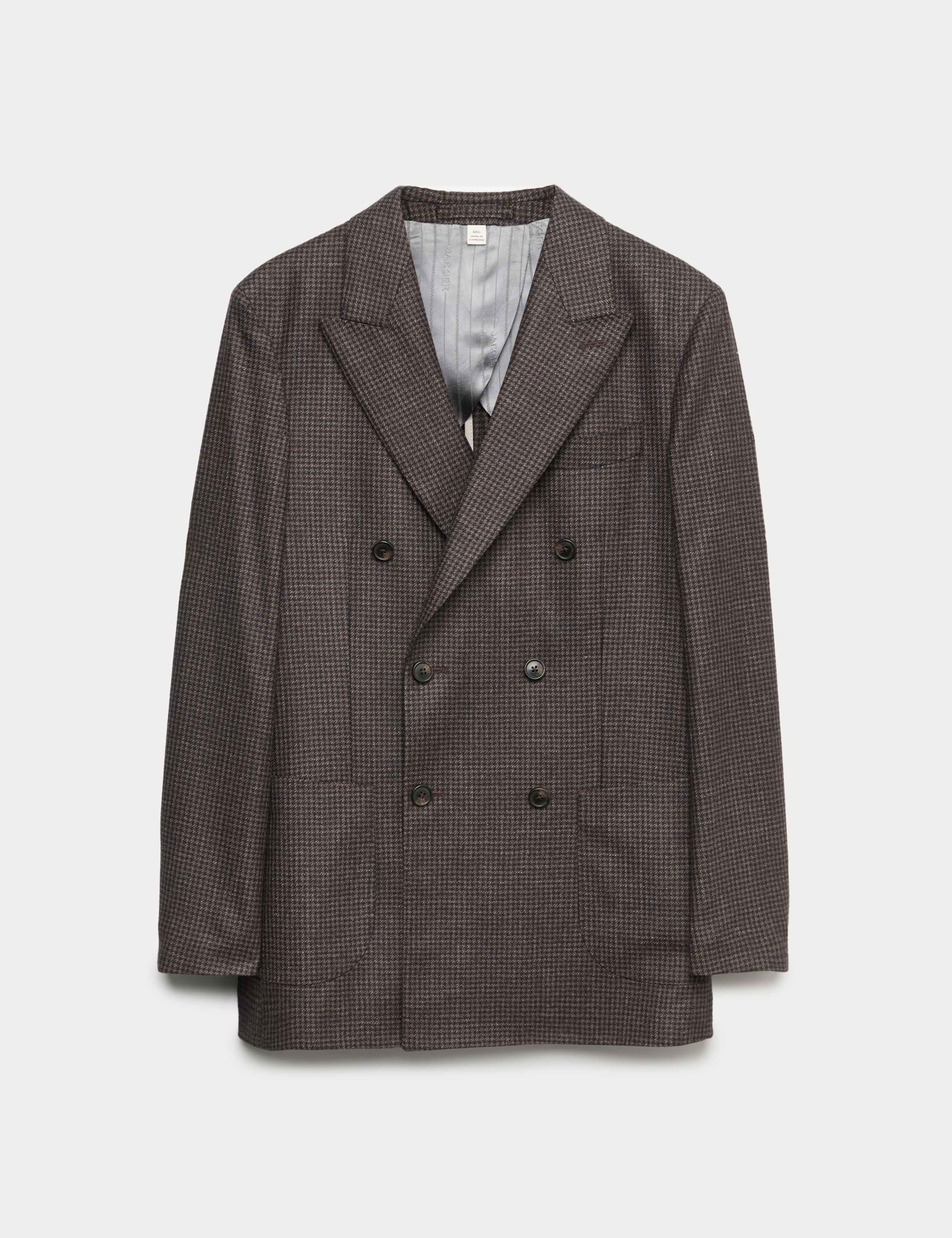 Houndstooth Double Breasted Suit Jacket 2 of 7