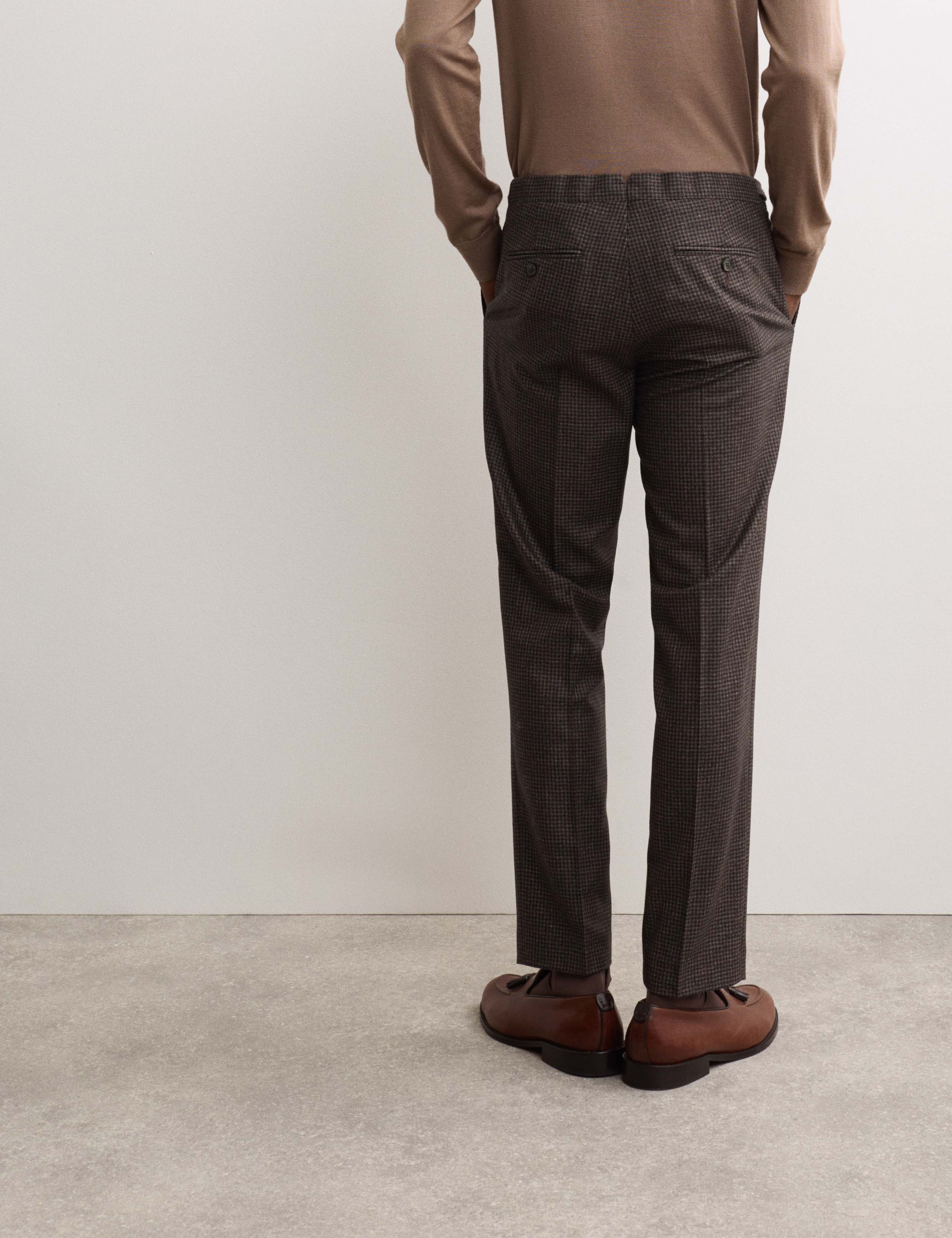 Wool Rich Melange Trousers with Silk 5 of 6