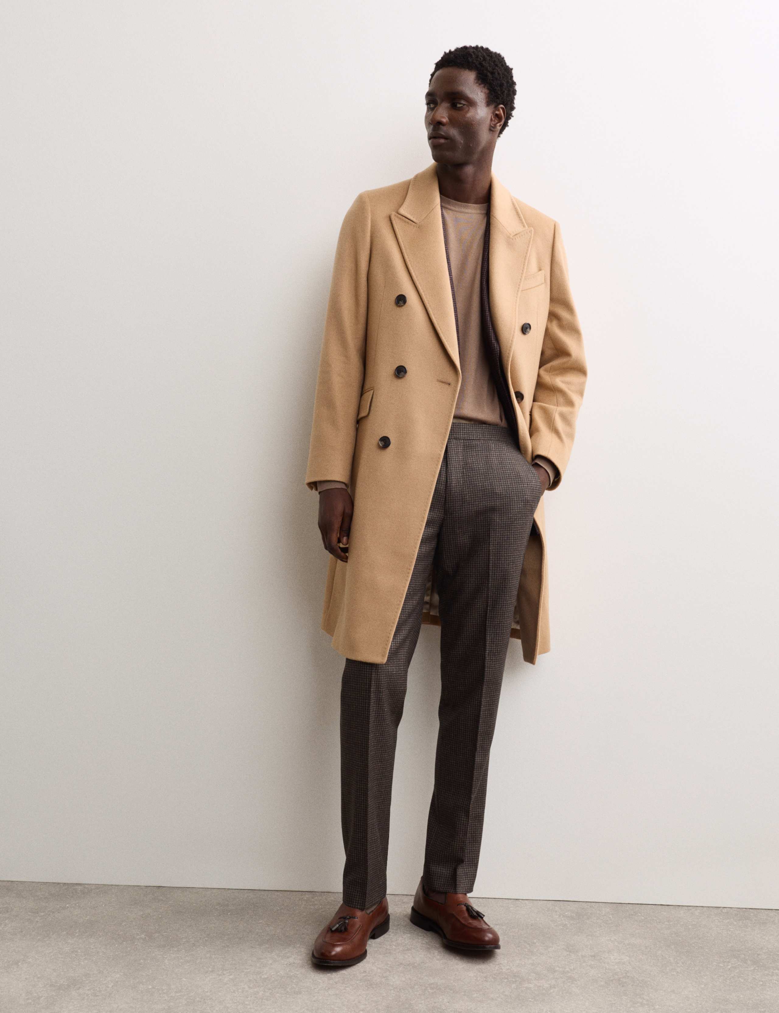 Wool Rich Melange Trousers with Silk 6 of 6