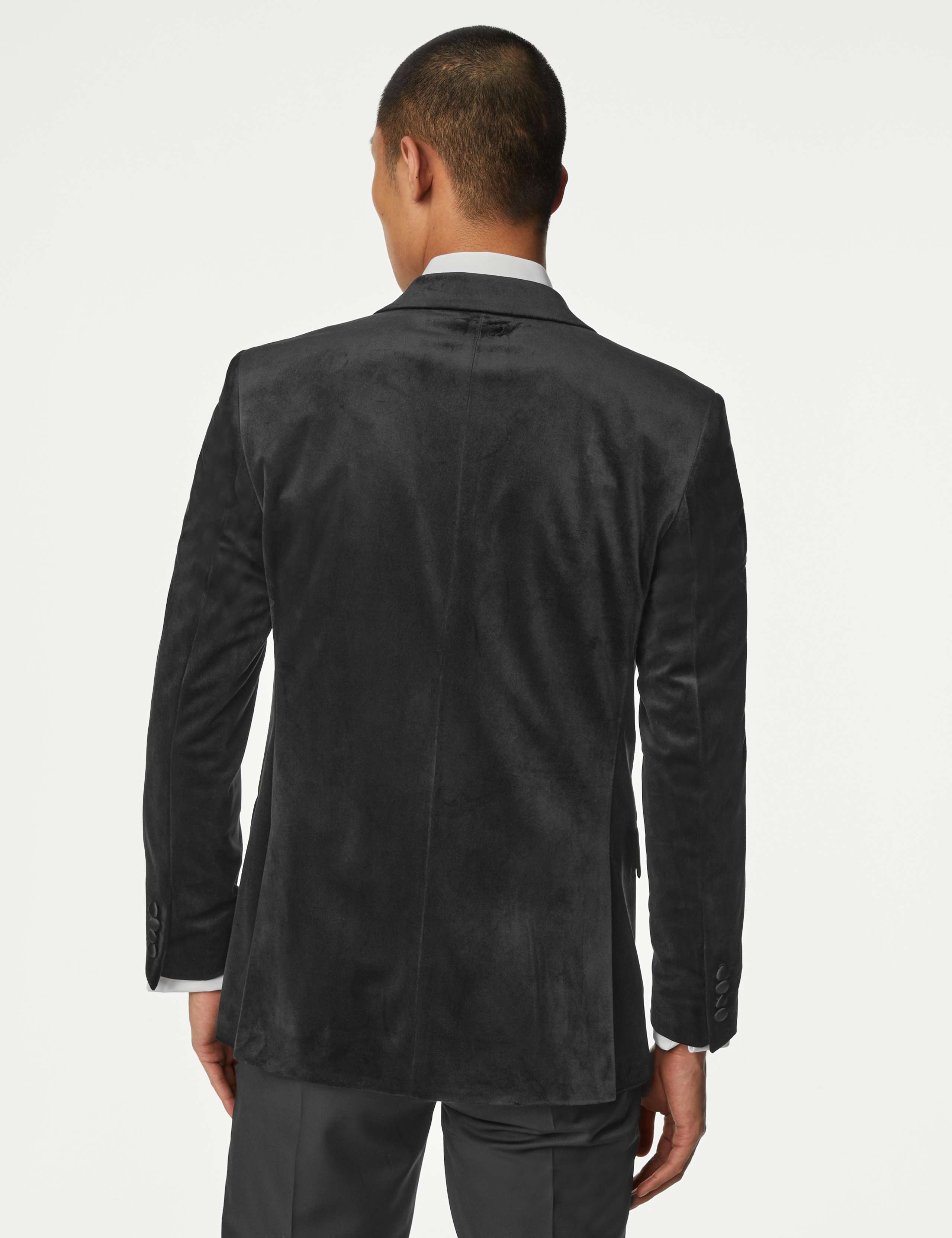 Slim Fit Velvet Peak Lapel Jacket 6 of 8