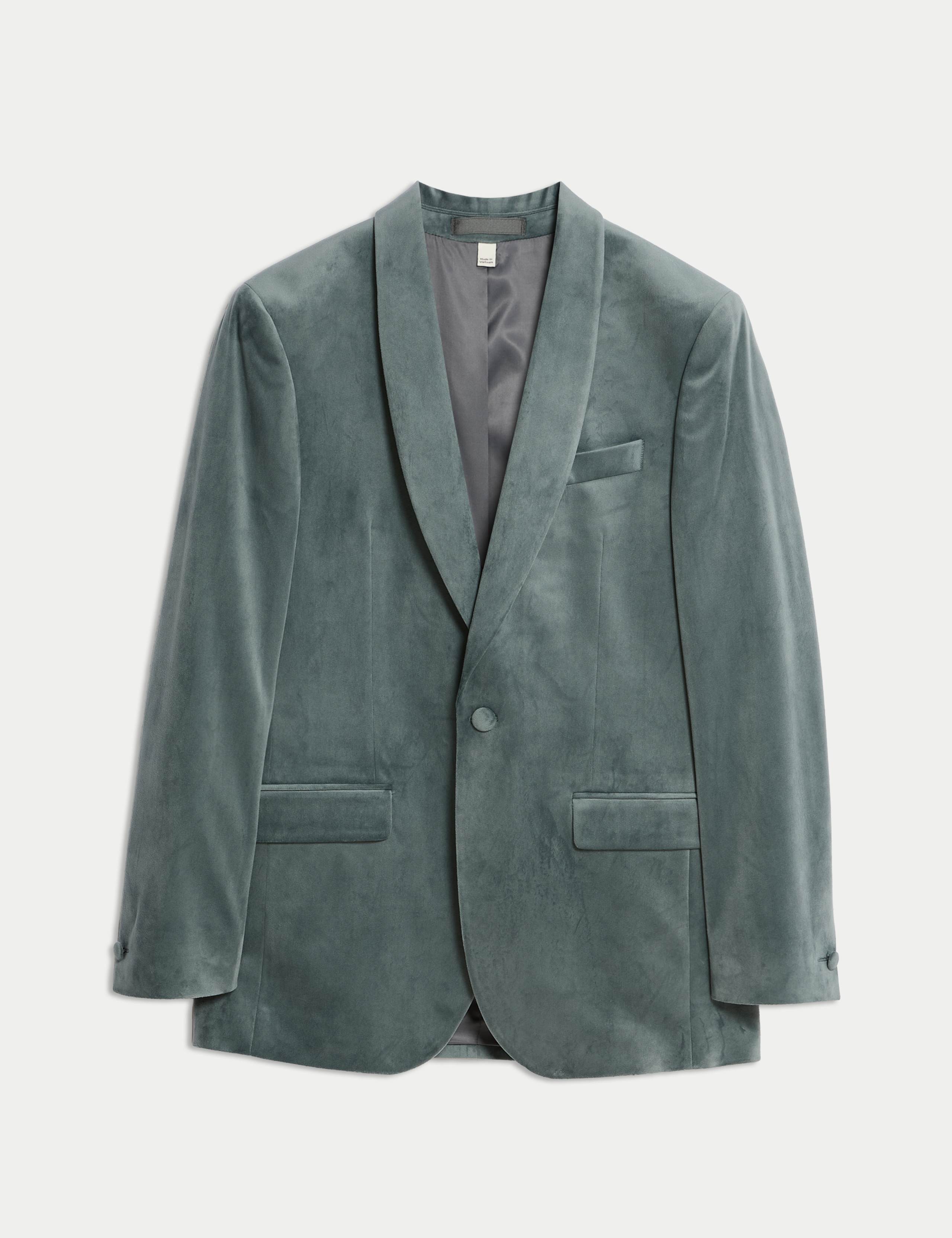 Tailored Fit Velvet Blazer 2 of 7