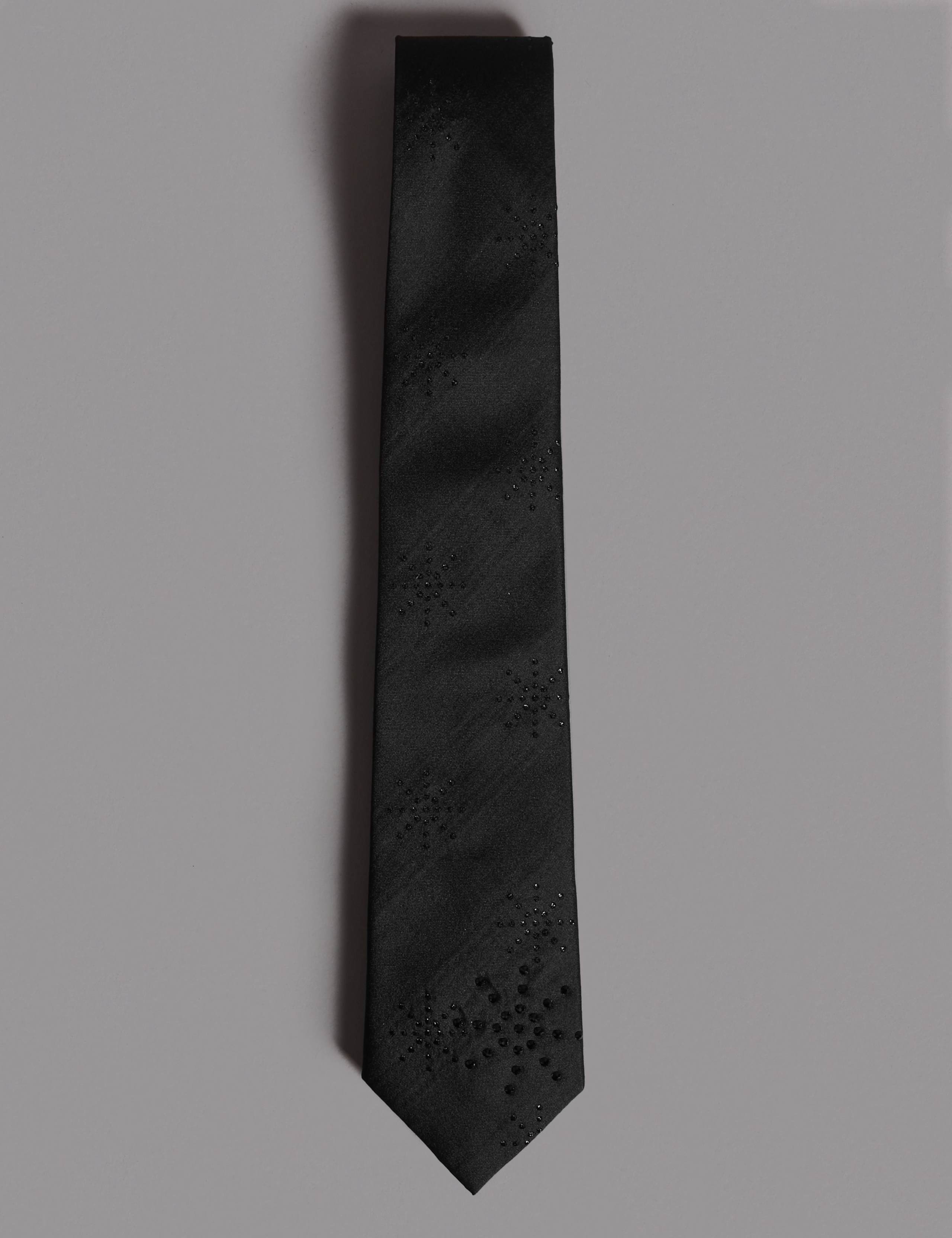 Textured Tie MADE WITH SWAROVSKI® ELEMENTS 1 of 3