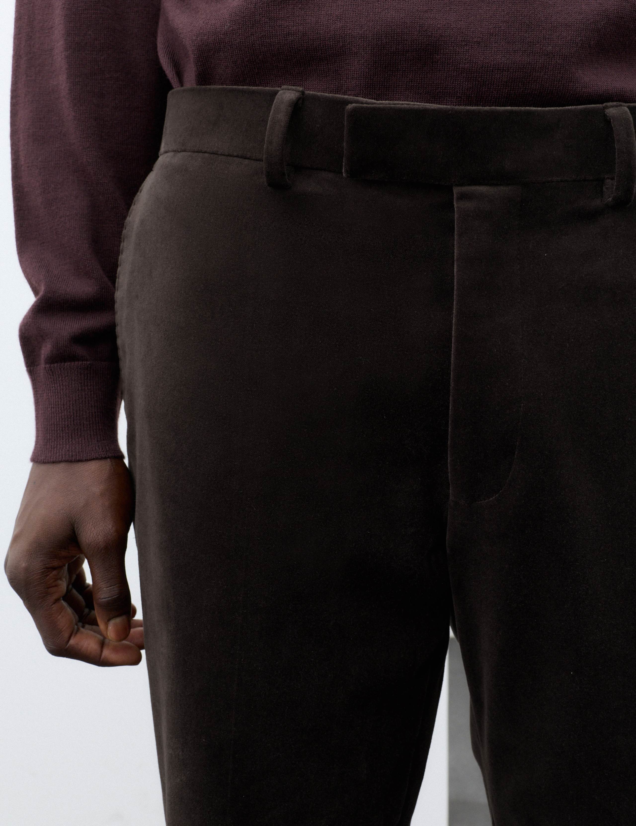 Cotton Rich Velvet Trousers with Stretch 7 of 7