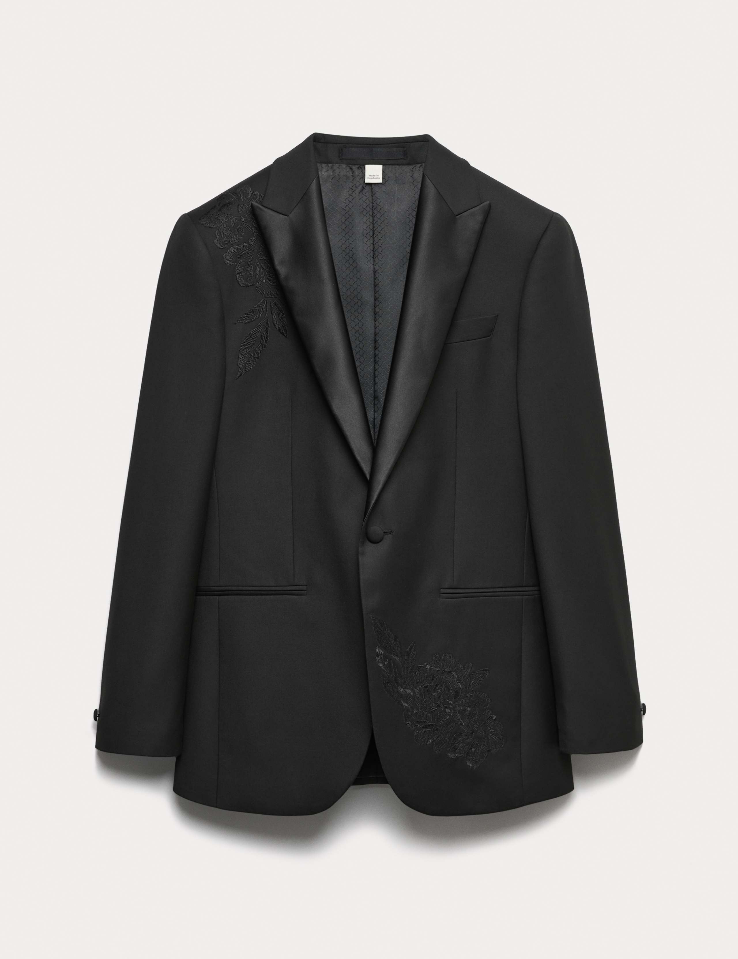 Tailored Fit Embroidered Stretch Blazer 2 of 6