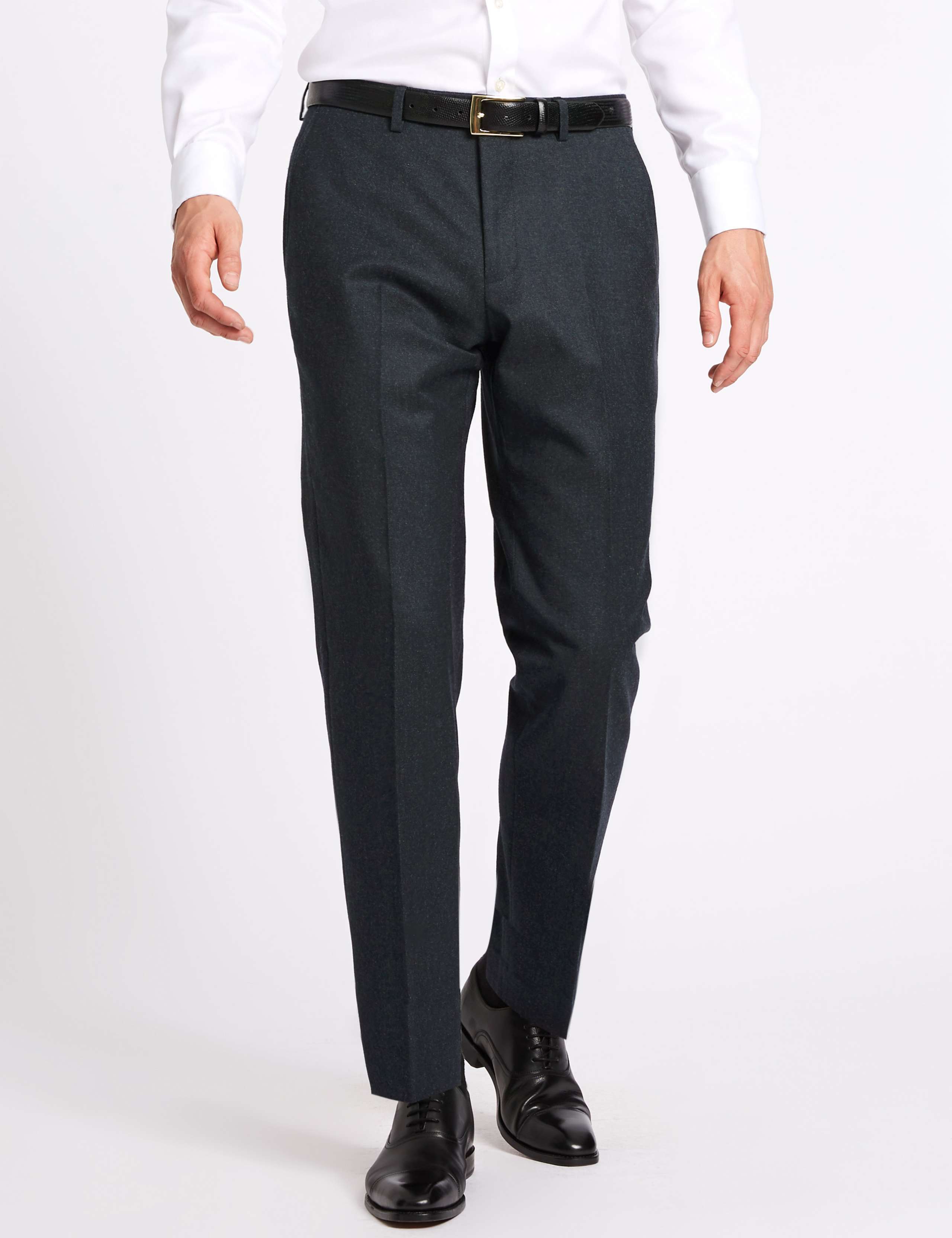 Tailored Fit Wool Blend Trousers 3 of 5