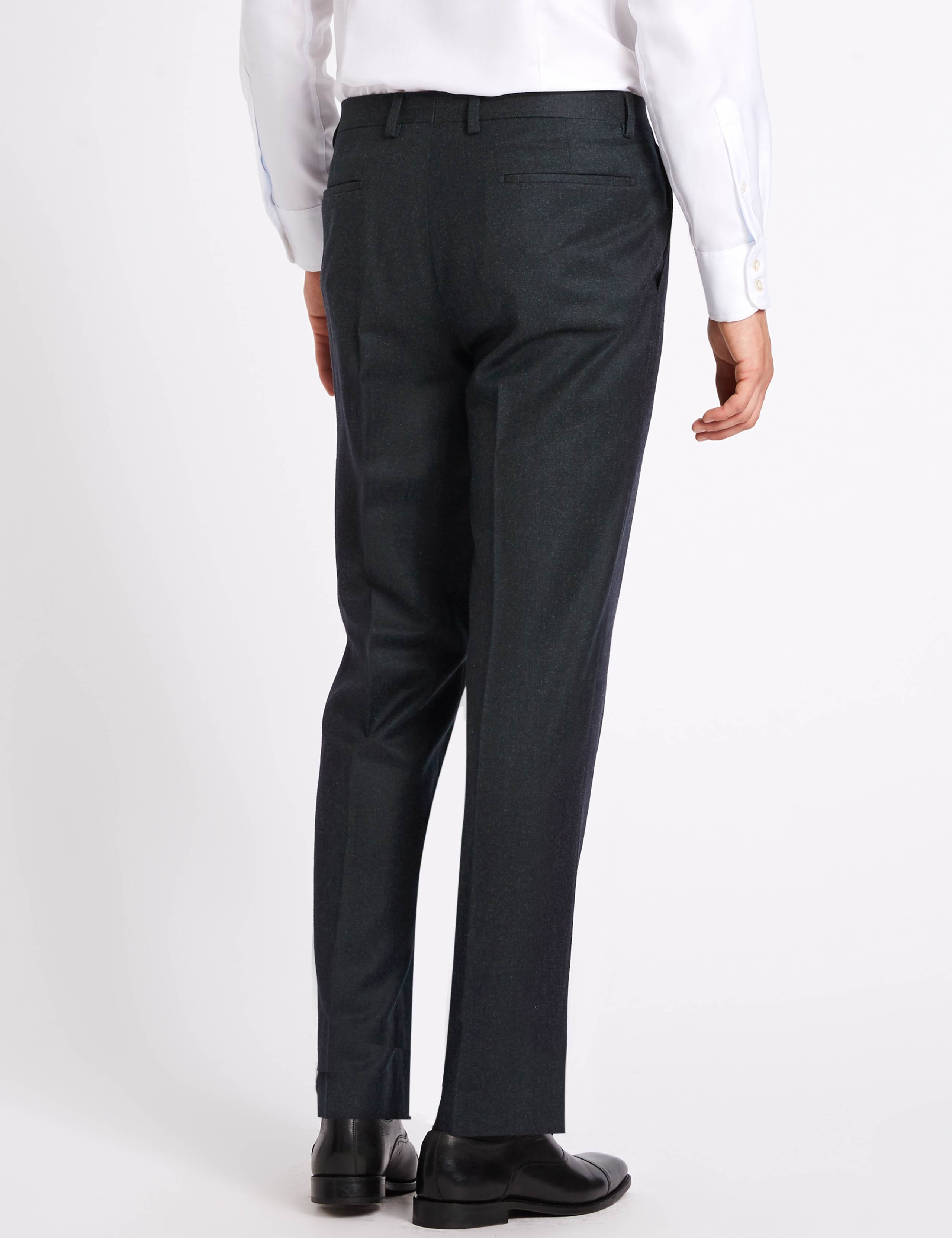 Tailored Fit Wool Blend Trousers 4 of 5