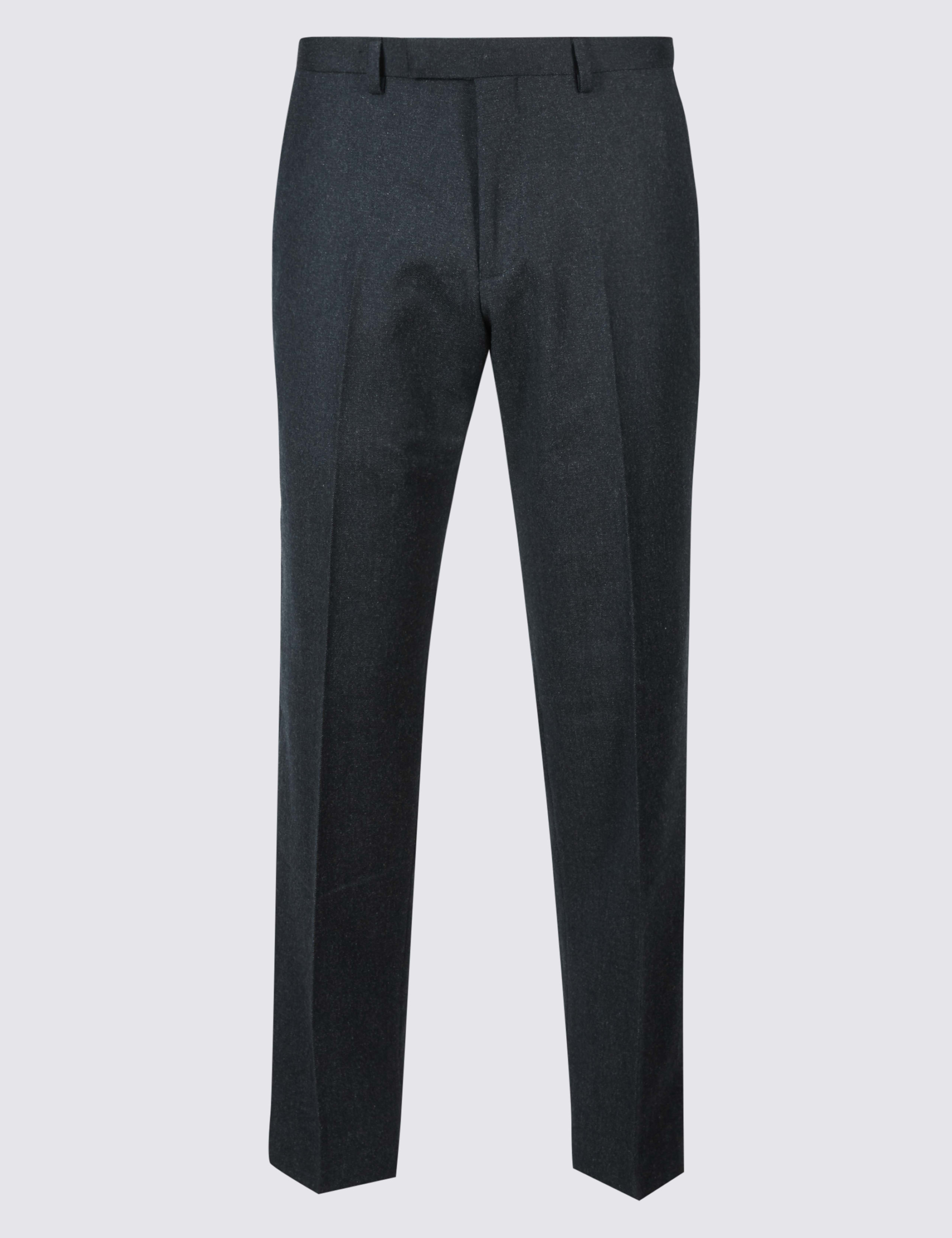 Tailored Fit Wool Blend Trousers 2 of 5