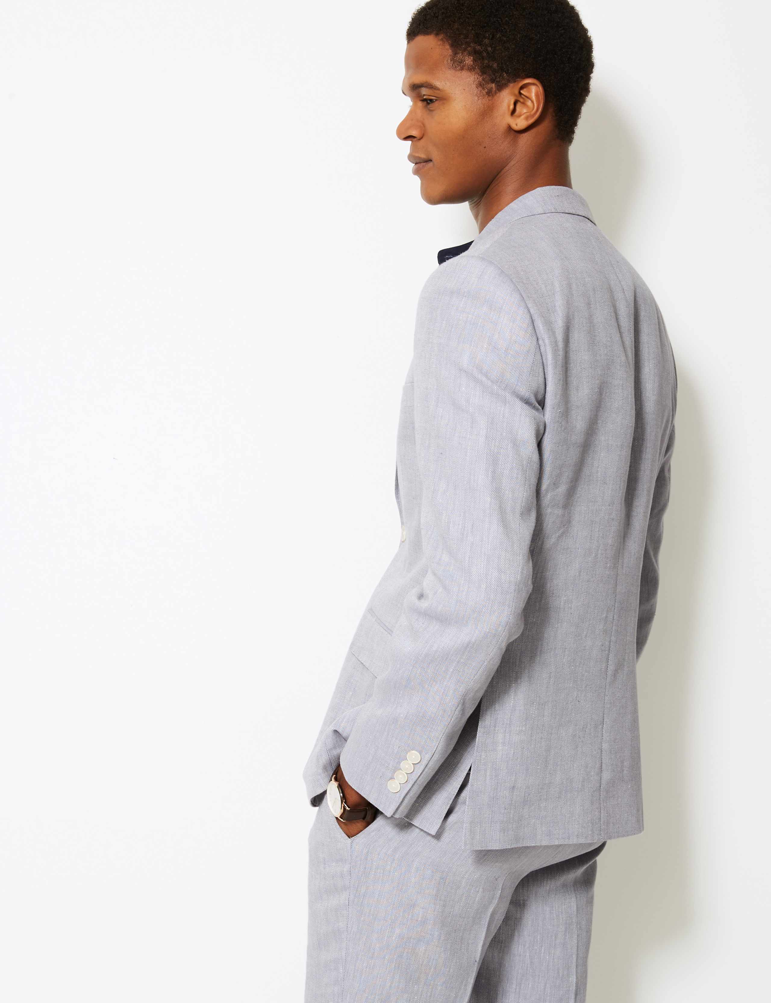 Slim Fit Linen Miracle Suit Jacket 4 of 4