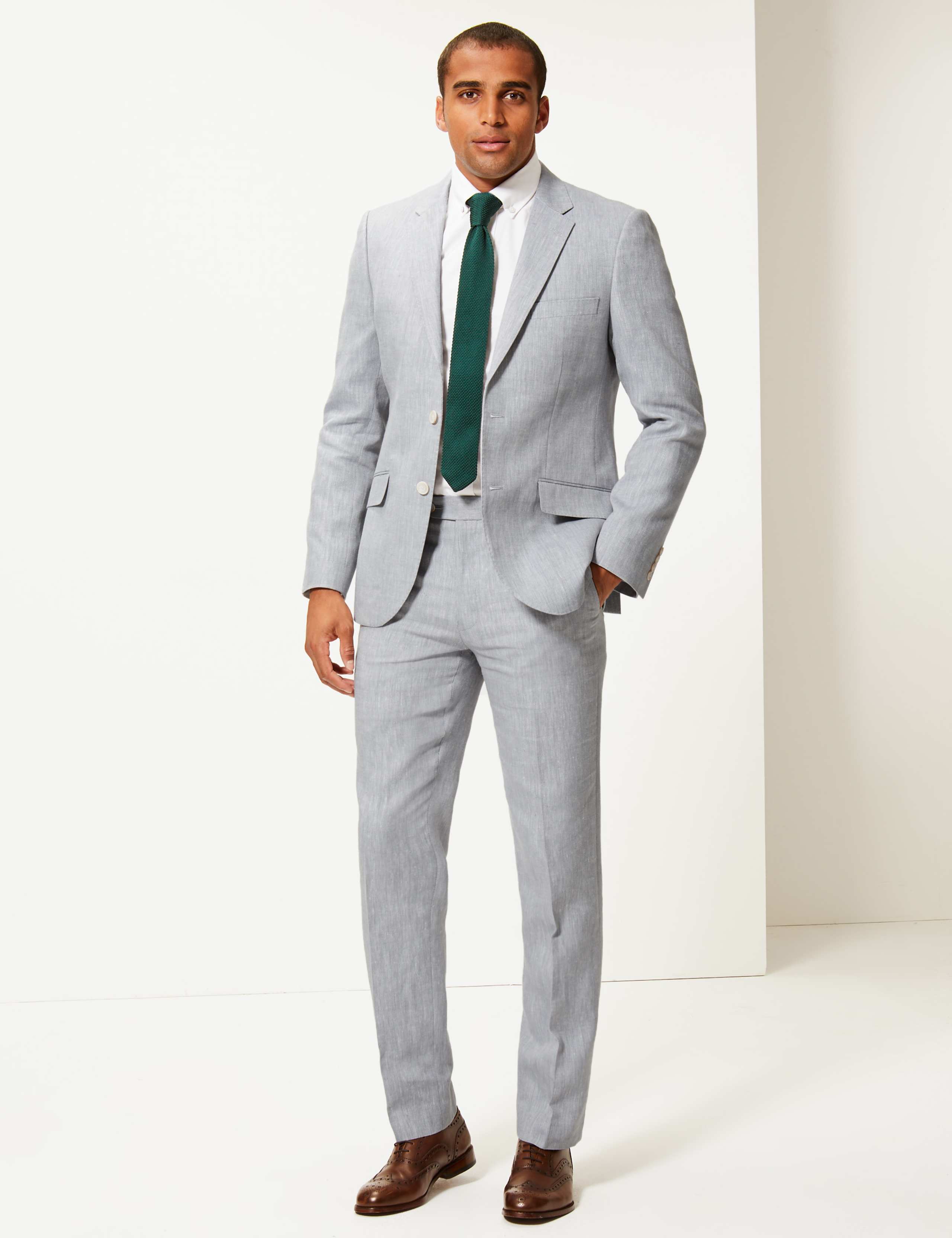 Tailored Fit Linen Miracle Jacket 1 of 8