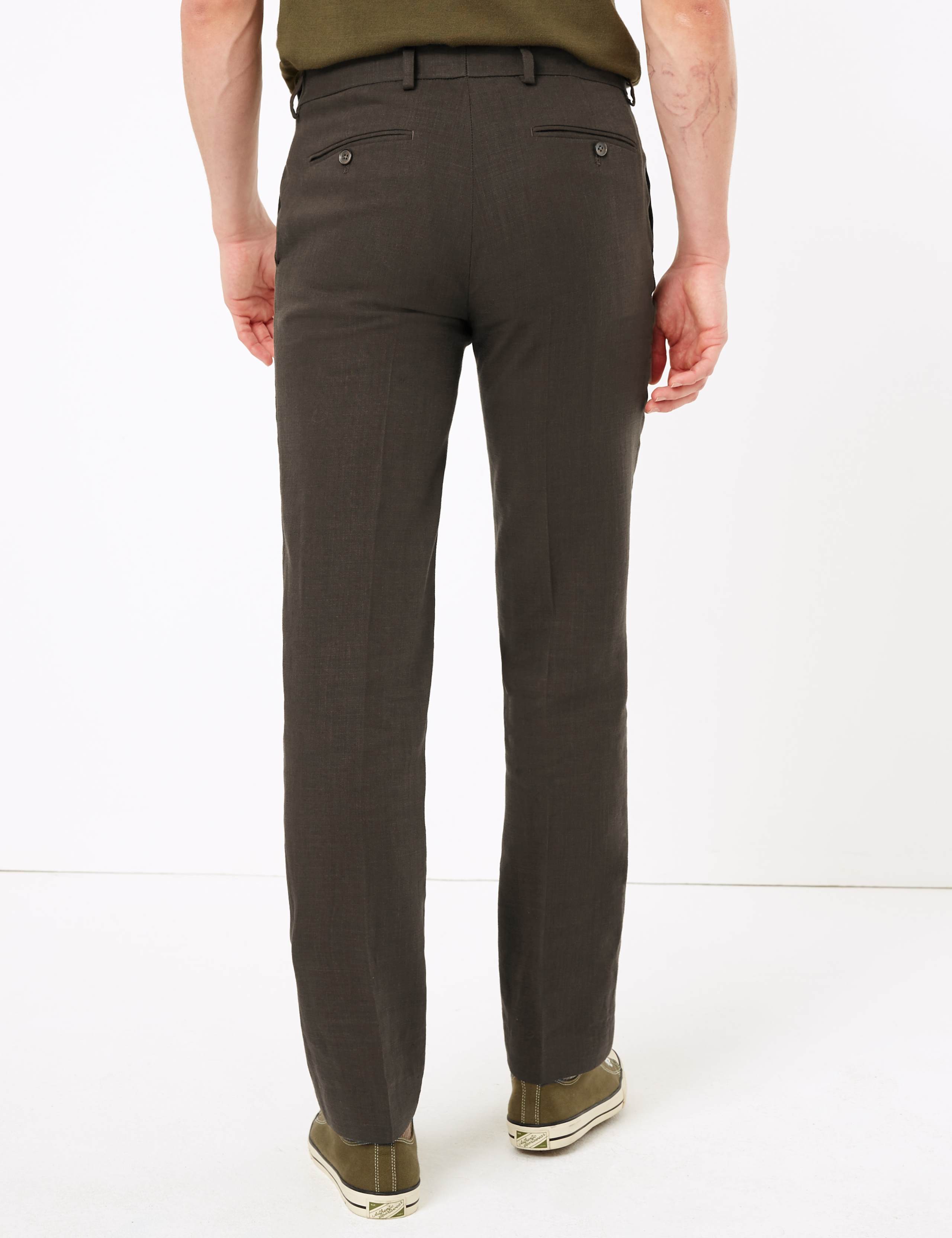 Tailored Italian Linen Miracle™ Trousers 3 of 6