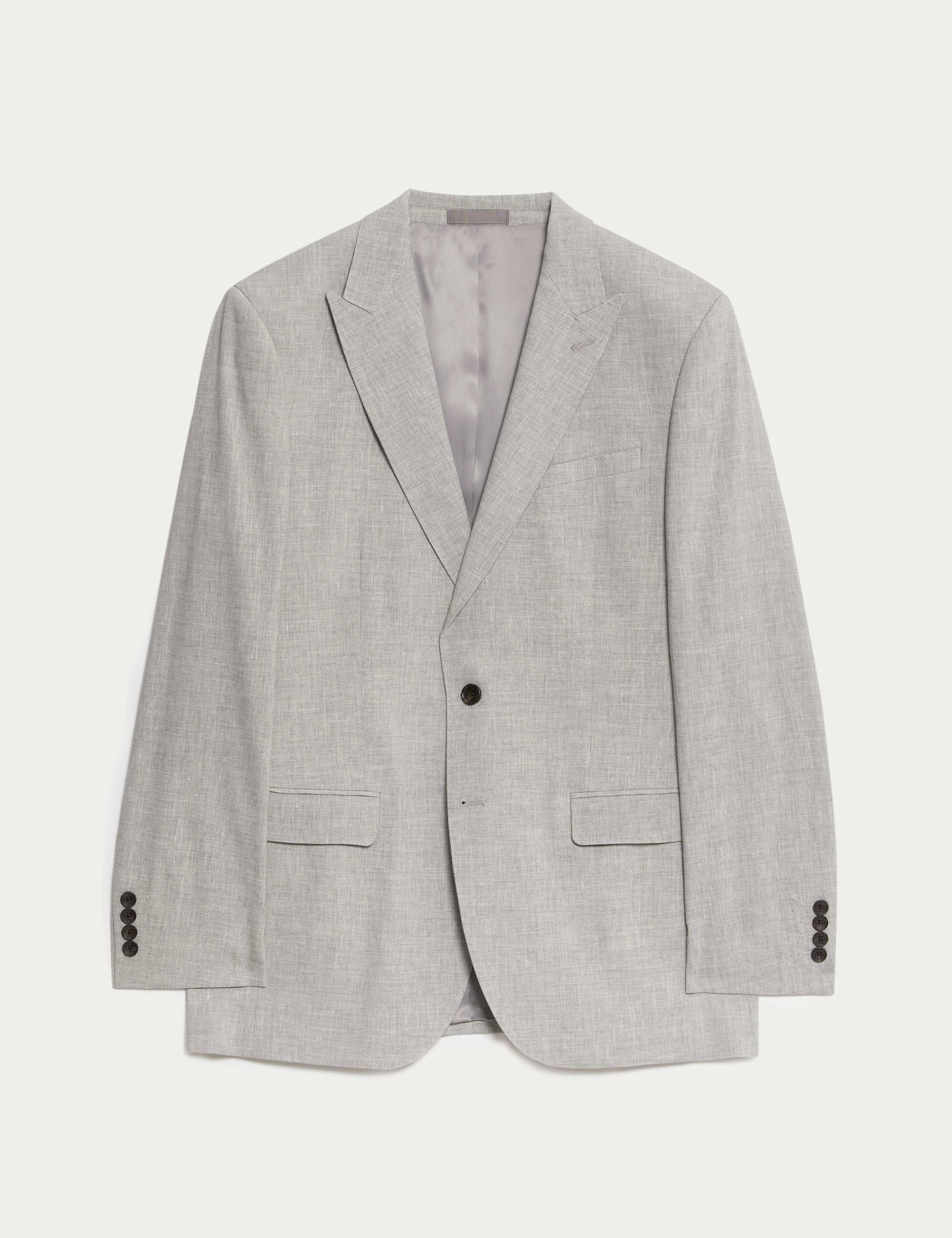 Tailored Fit Linen Rich Suit Jacket 2 of 9
