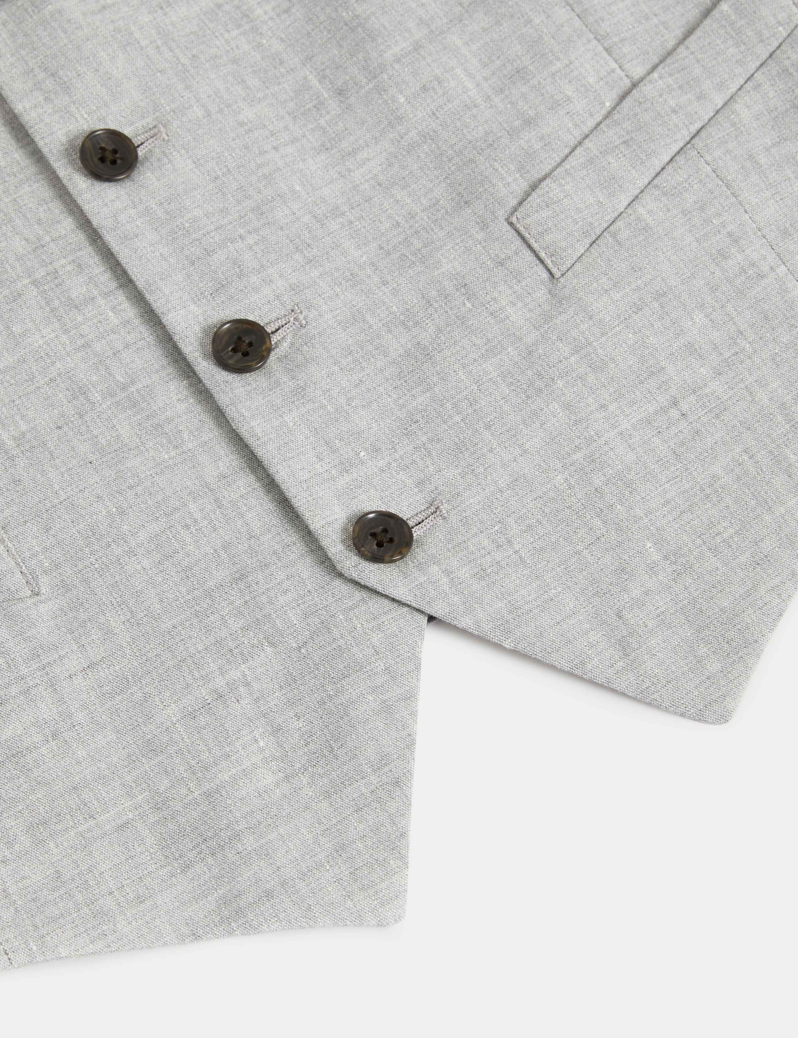Italian Performance Linen Waistcoat 3 of 6