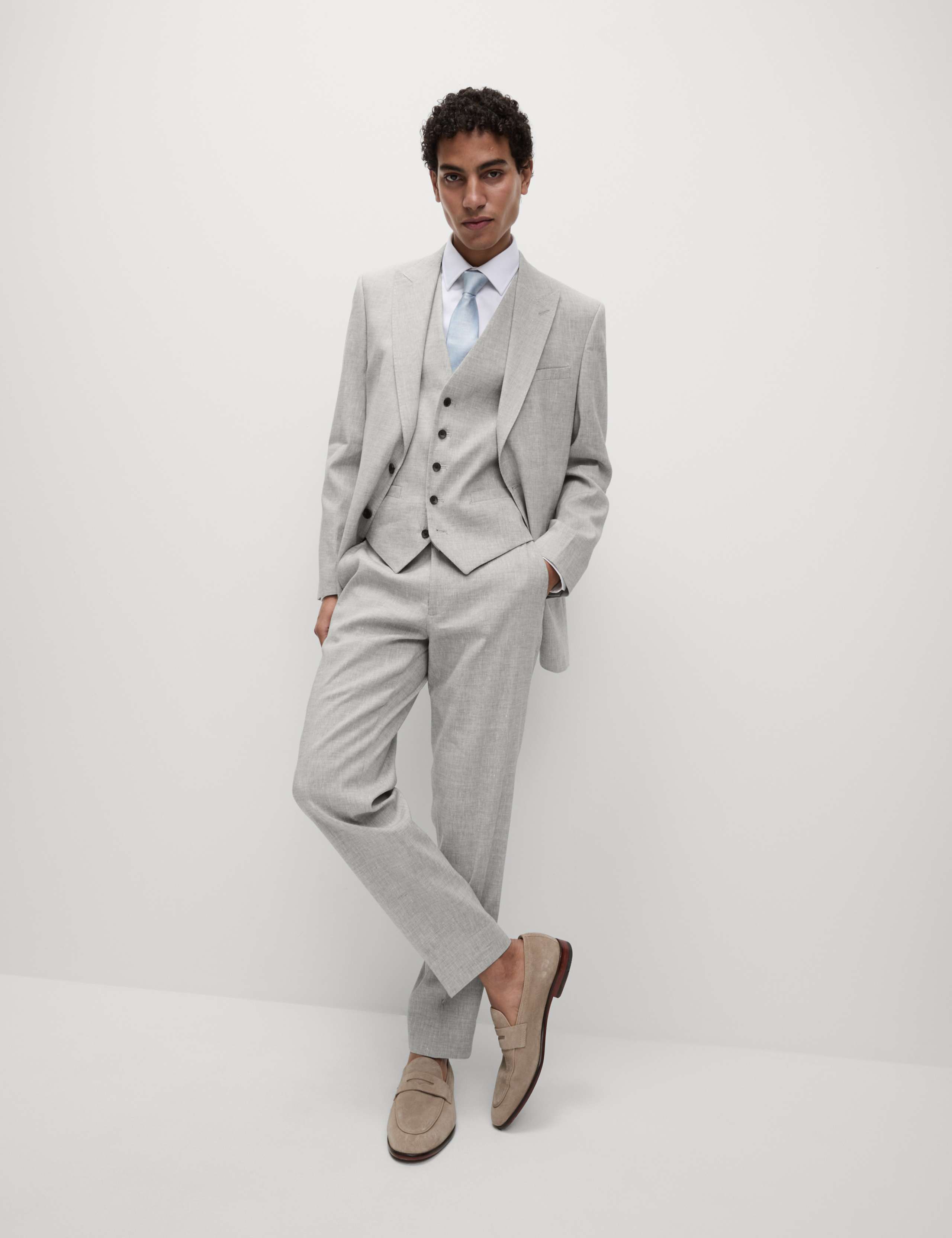 Italian Performance Linen Waistcoat 6 of 6