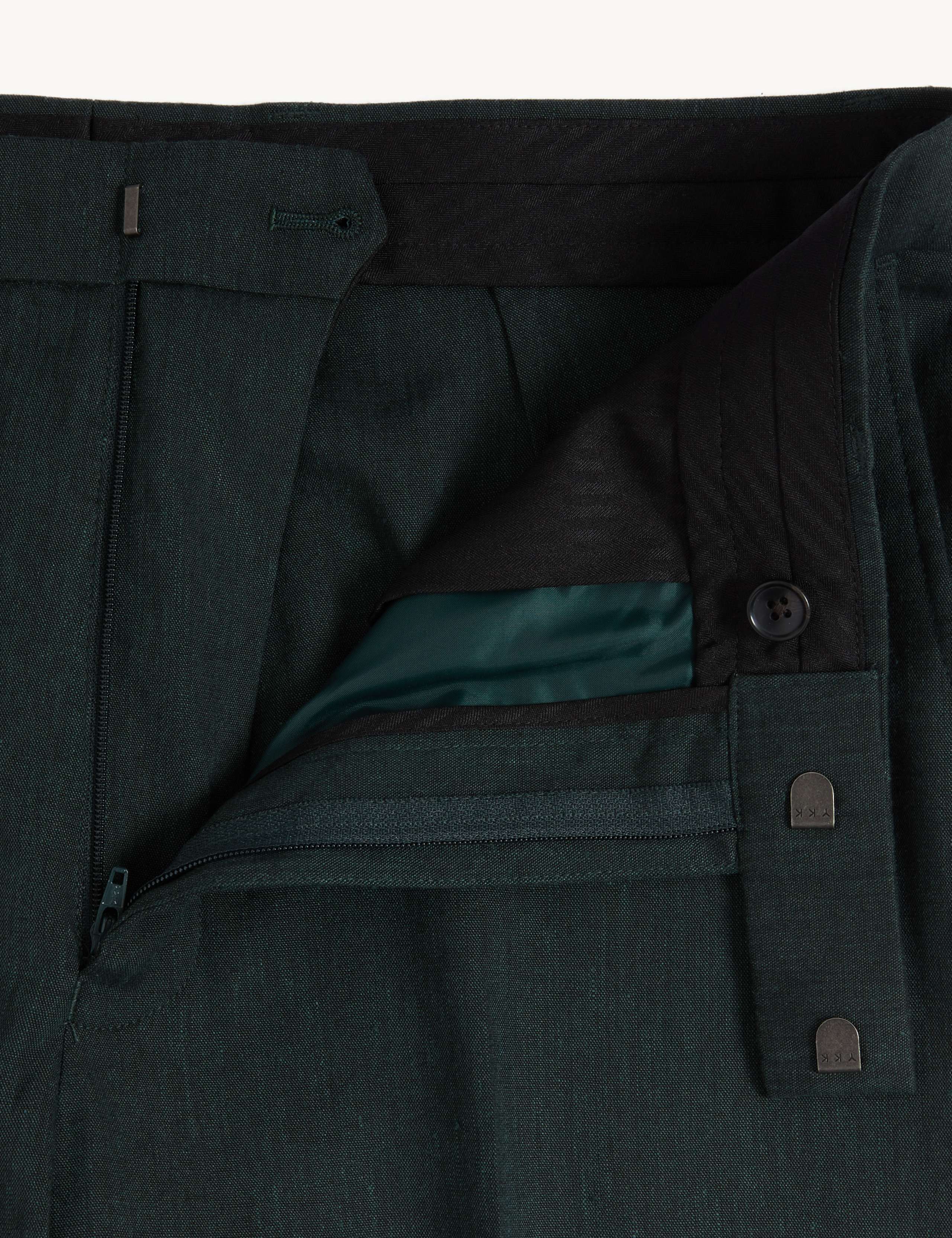 Tailored Fit Italian Performance Linen Suit Trousers 7 of 7