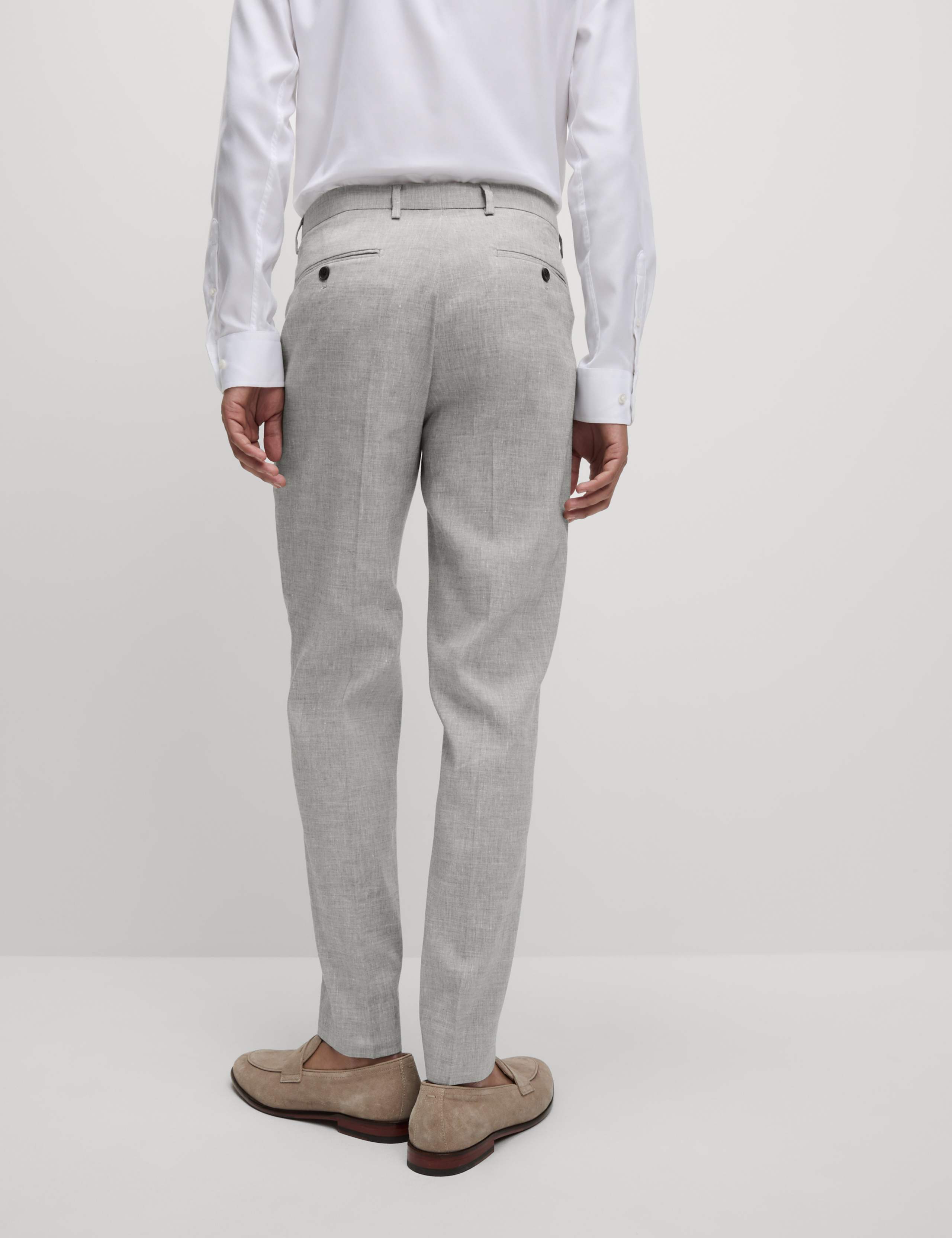 Tailored Fit Italian Performance Linen Suit Trousers 7 of 7