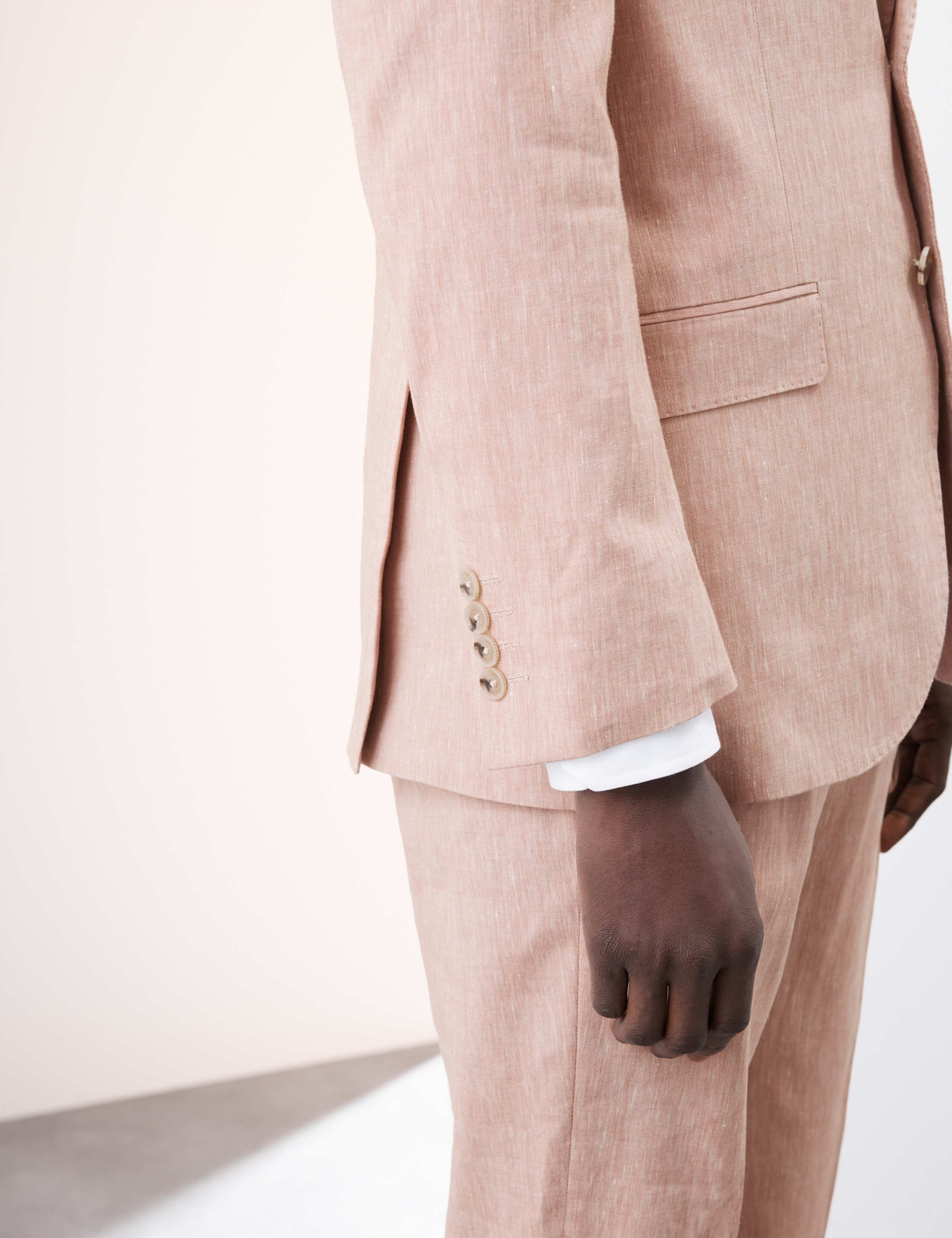 Tailored Fit Italian Performance Linen Blend Suit Jacket 6 of 8