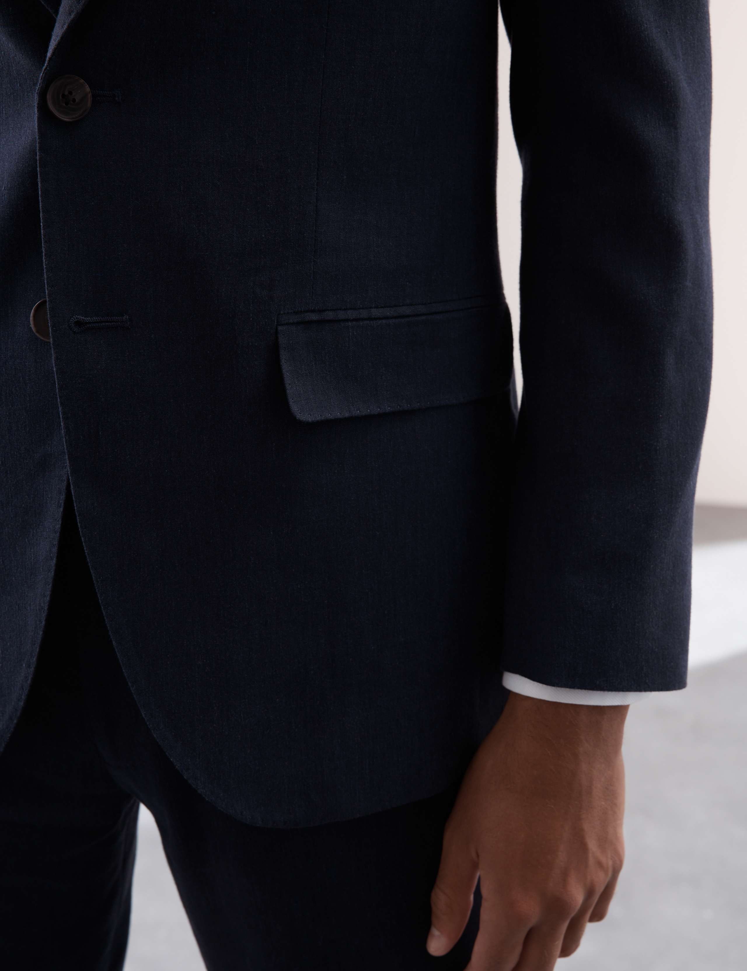 Tailored Fit Italian Performance Linen Blend Suit Jacket 7 of 7
