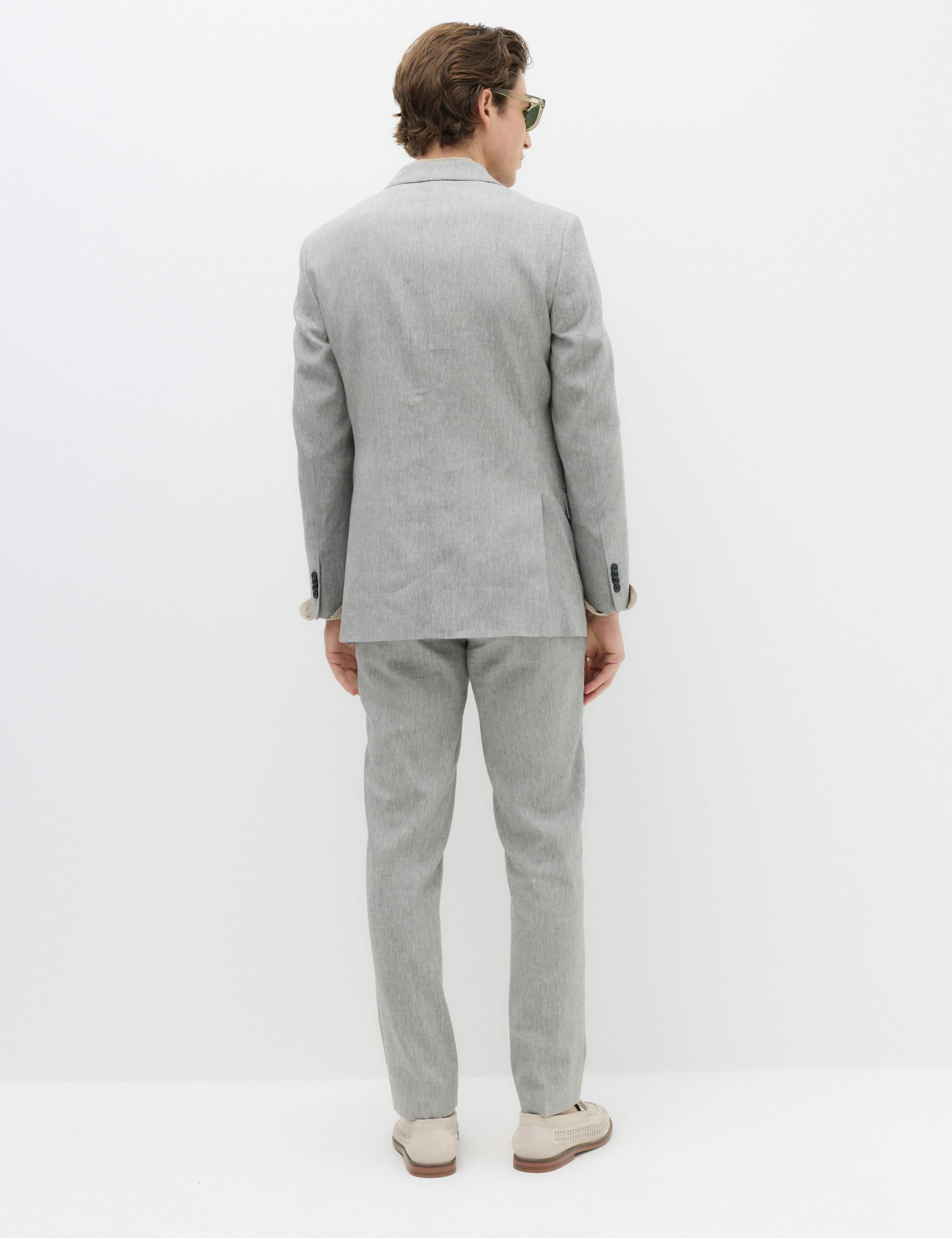 Tailored Fit Italian Performance Linen Blend Suit Jacket 4 of 7
