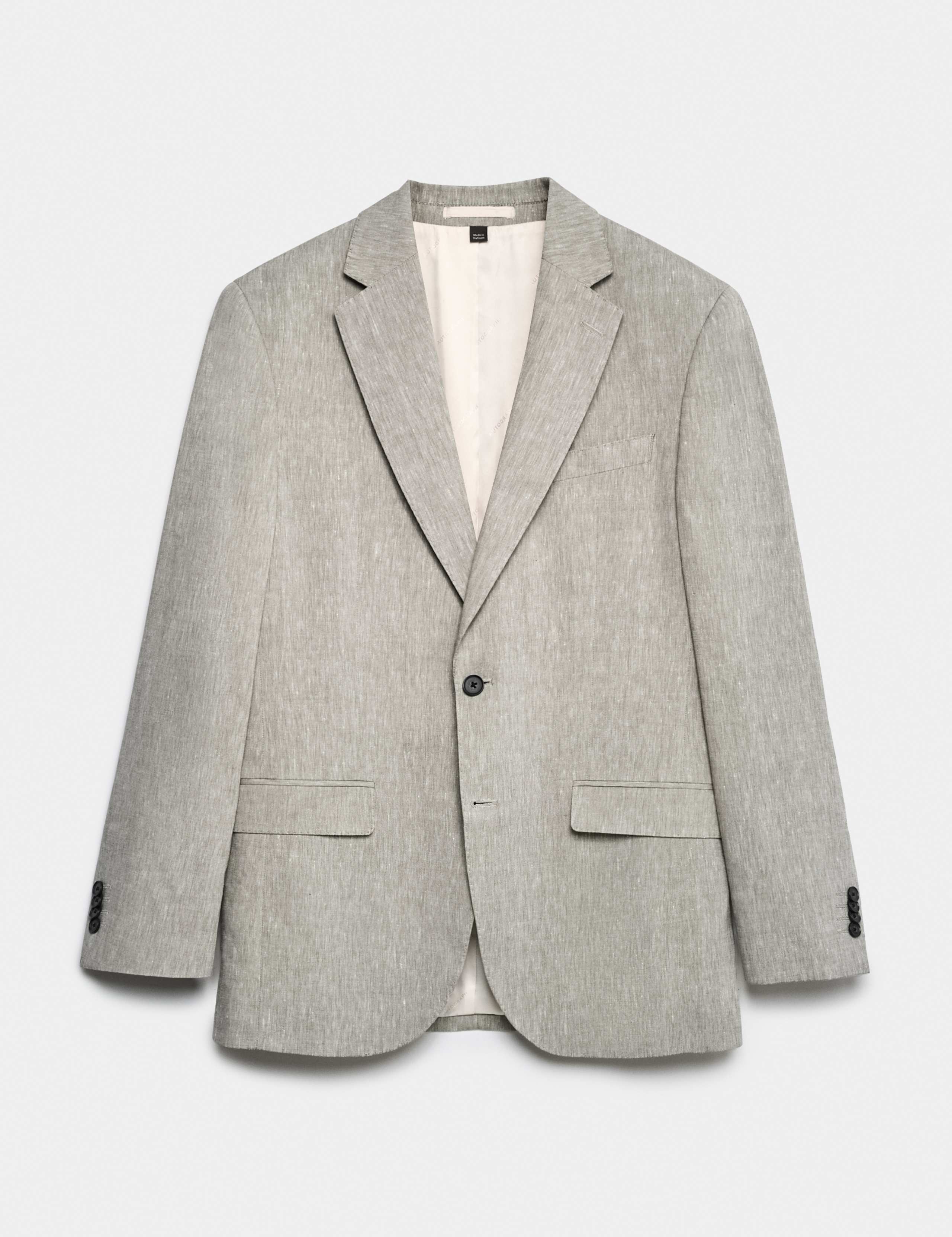 Tailored Fit Italian Performance Linen Blend Suit Jacket 2 of 7