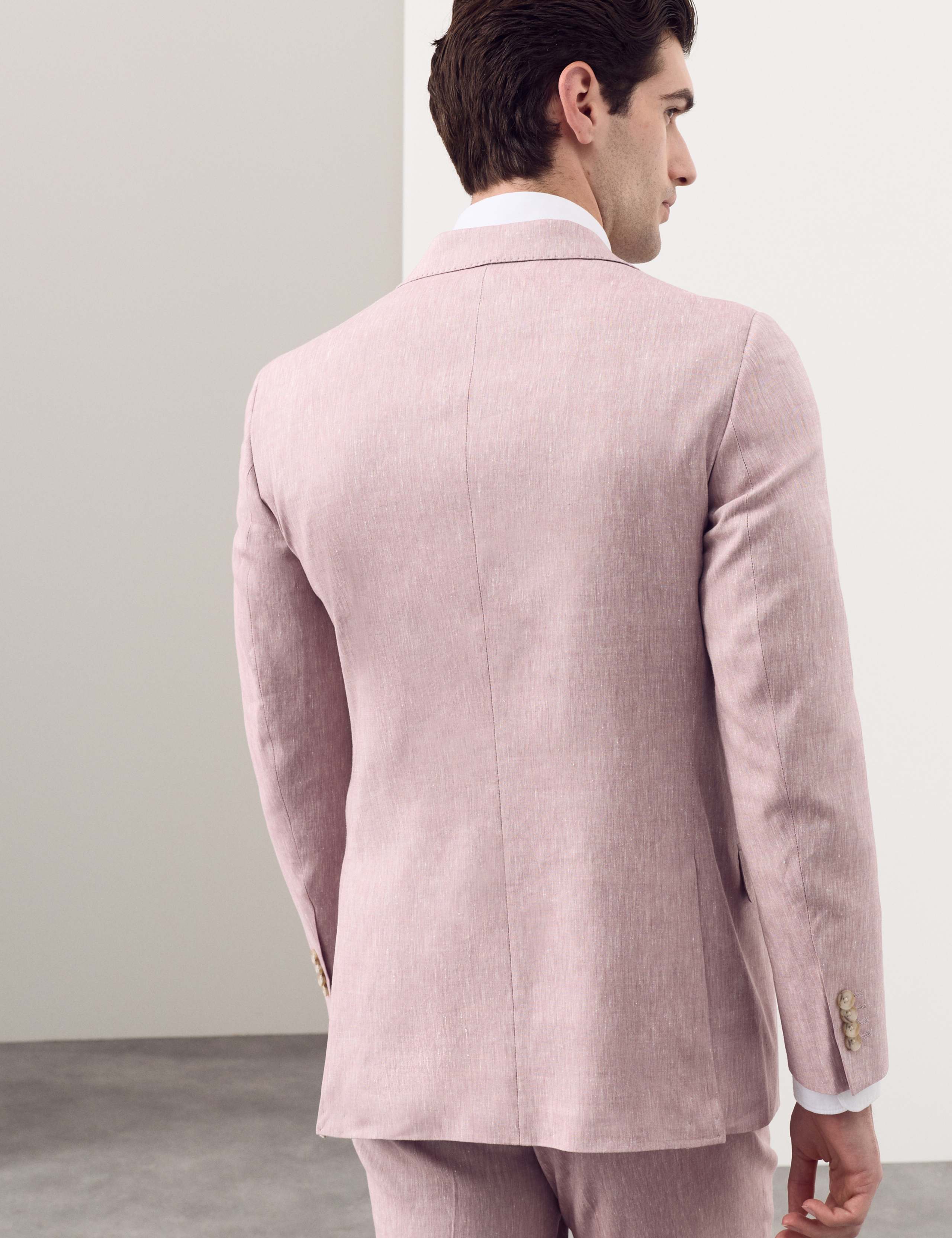 Tailored Fit Italian Performance Linen Blend Suit Jacket 5 of 7